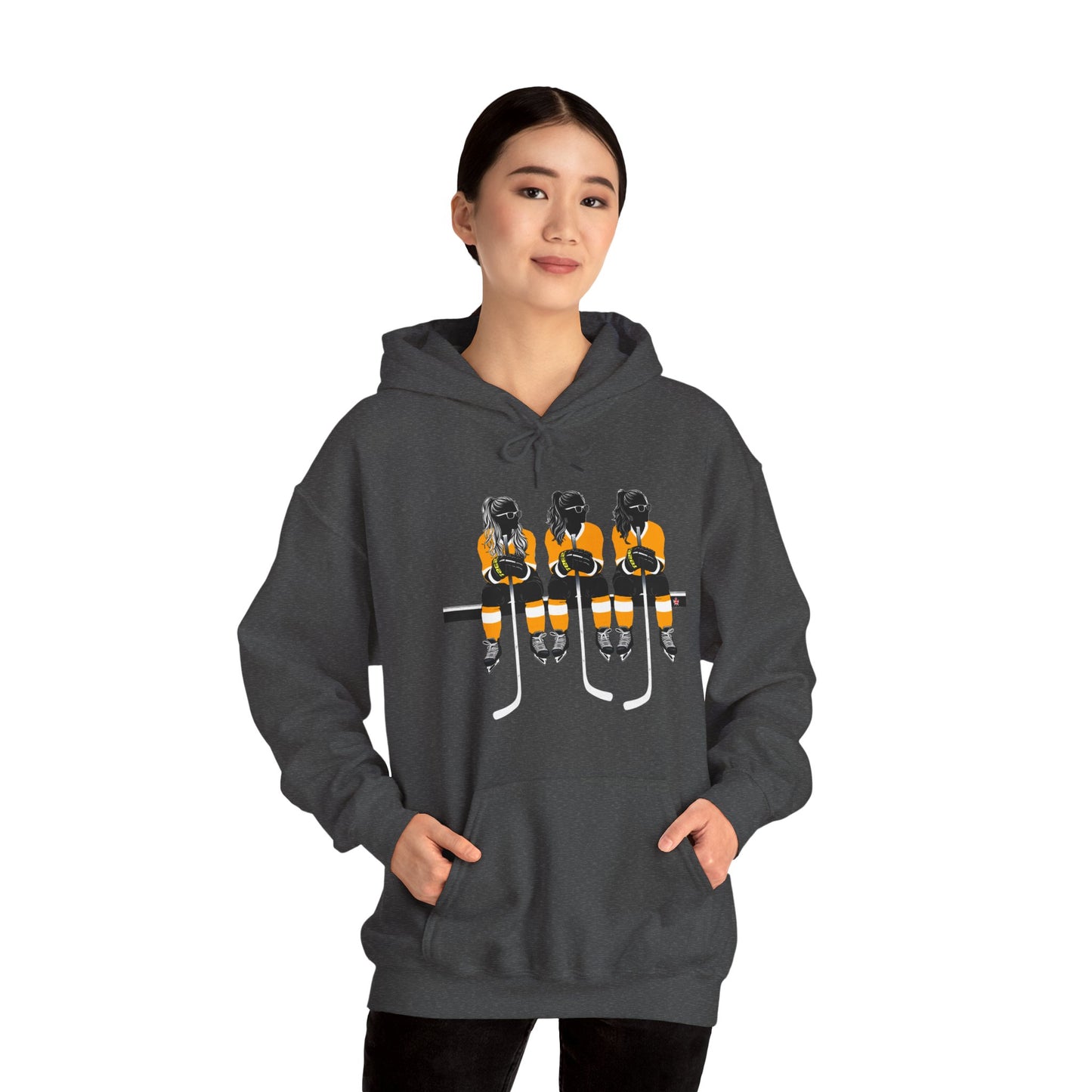 Power Females Yellow design -Unisex Heavy Blend™ Hooded Sweatshirt