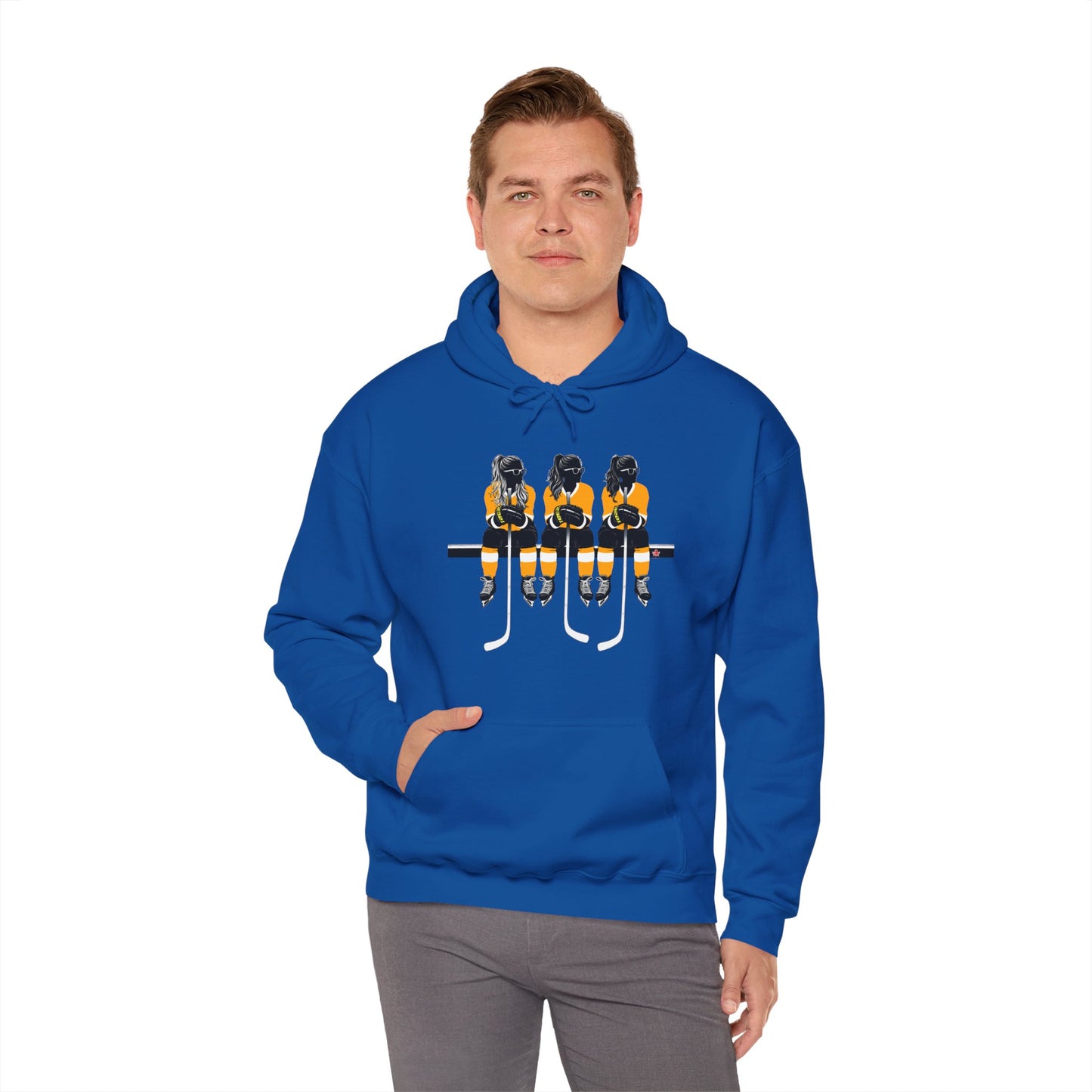 Power Females Yellow design -Unisex Heavy Blend™ Hooded Sweatshirt