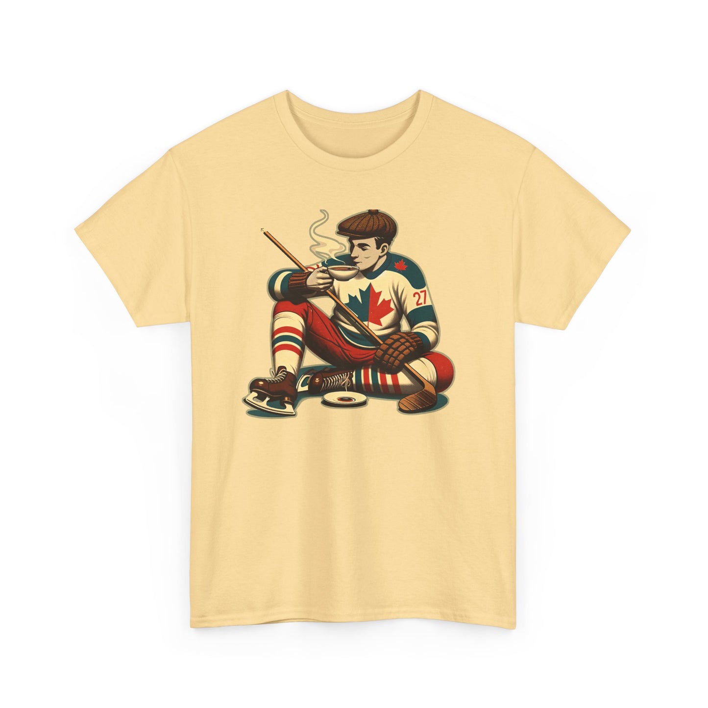 27 and Tea- Heavy Cotton T-Shirt with retro graphic - BritBoyDesigns