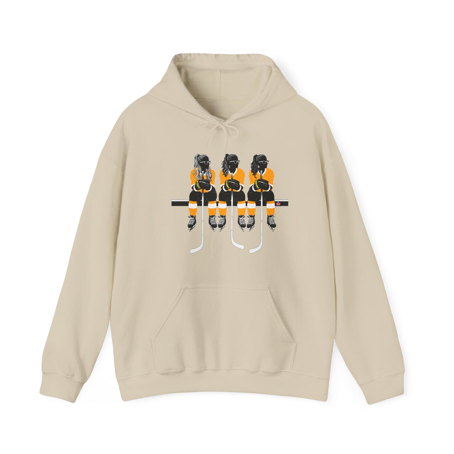 Power Females Yellow design -Unisex Heavy Blend™ Hooded Sweatshirt