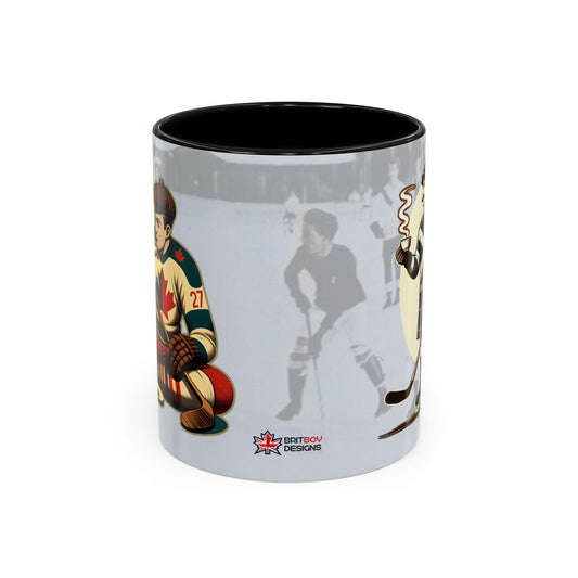 Vintage Hockey Coffee Mug - Canada and Scotland United - BritBoyDesigns