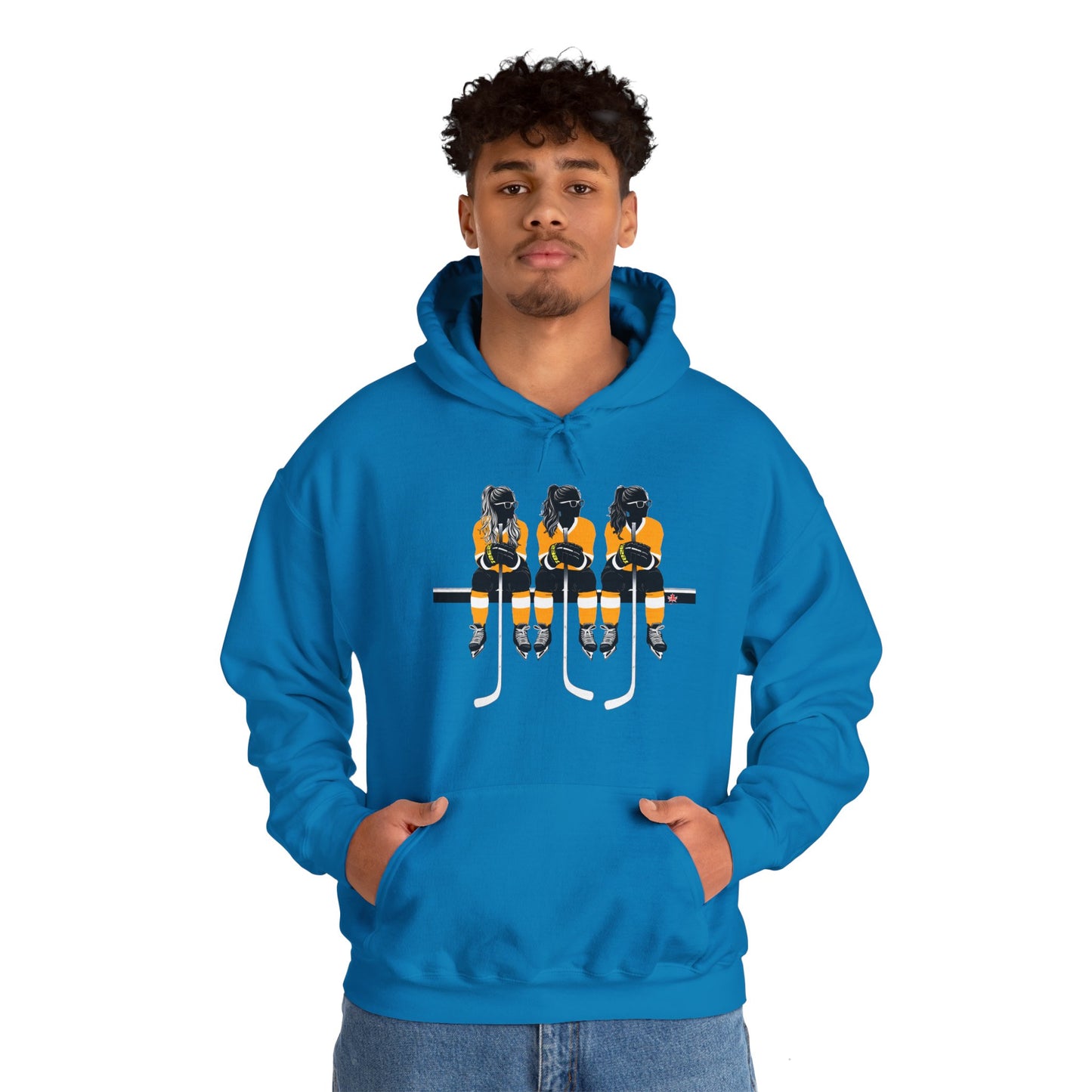 Power Females Yellow design -Unisex Heavy Blend™ Hooded Sweatshirt