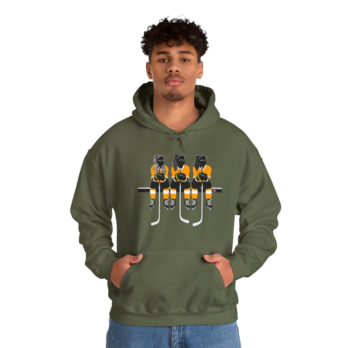 Power Females Yellow design -Unisex Heavy Blend™ Hooded Sweatshirt