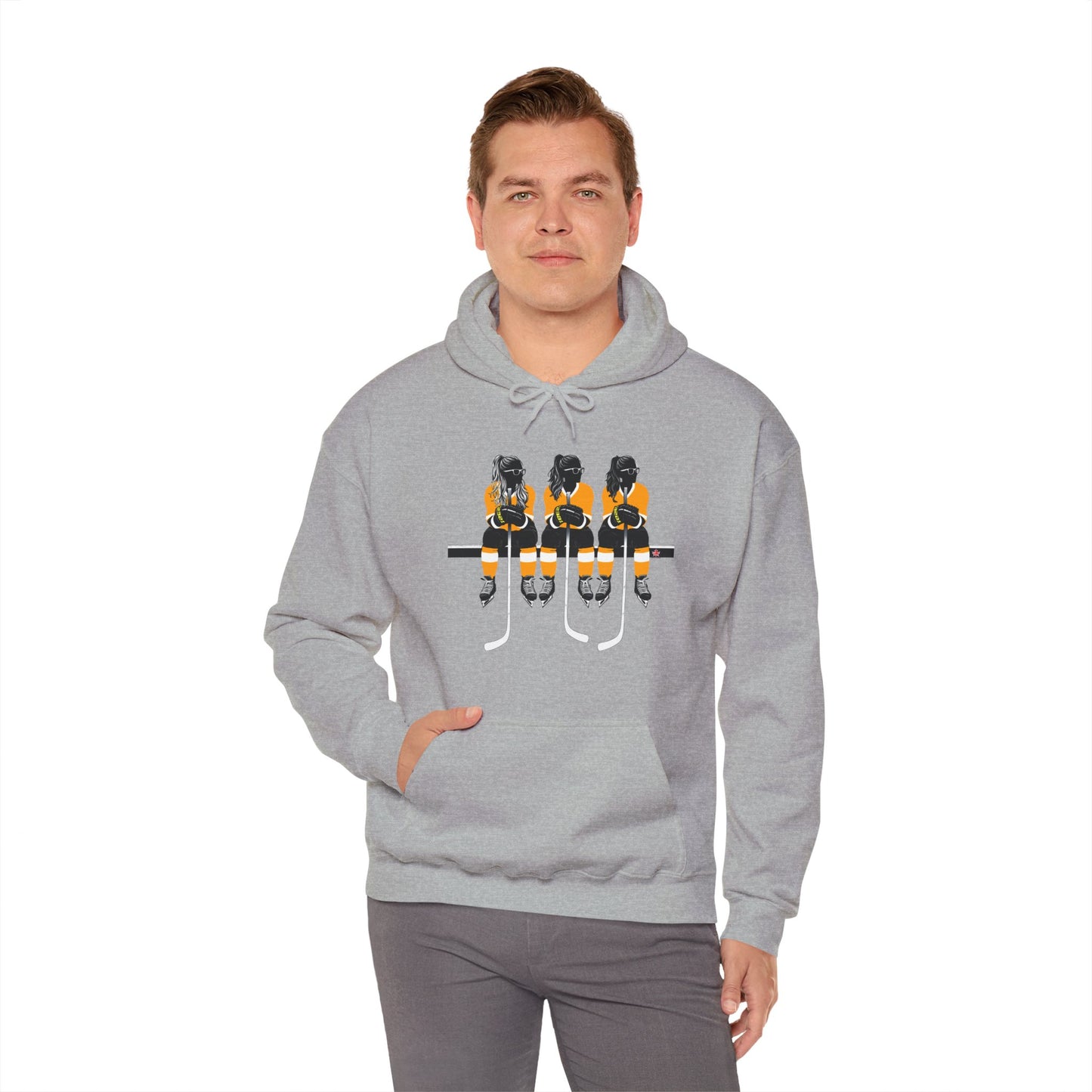 Power Females Yellow design -Unisex Heavy Blend™ Hooded Sweatshirt