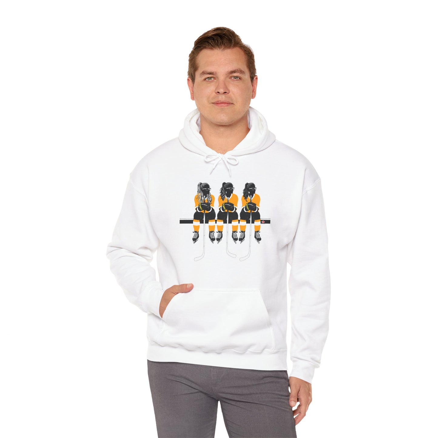 Power Females Yellow design -Unisex Heavy Blend™ Hooded Sweatshirt