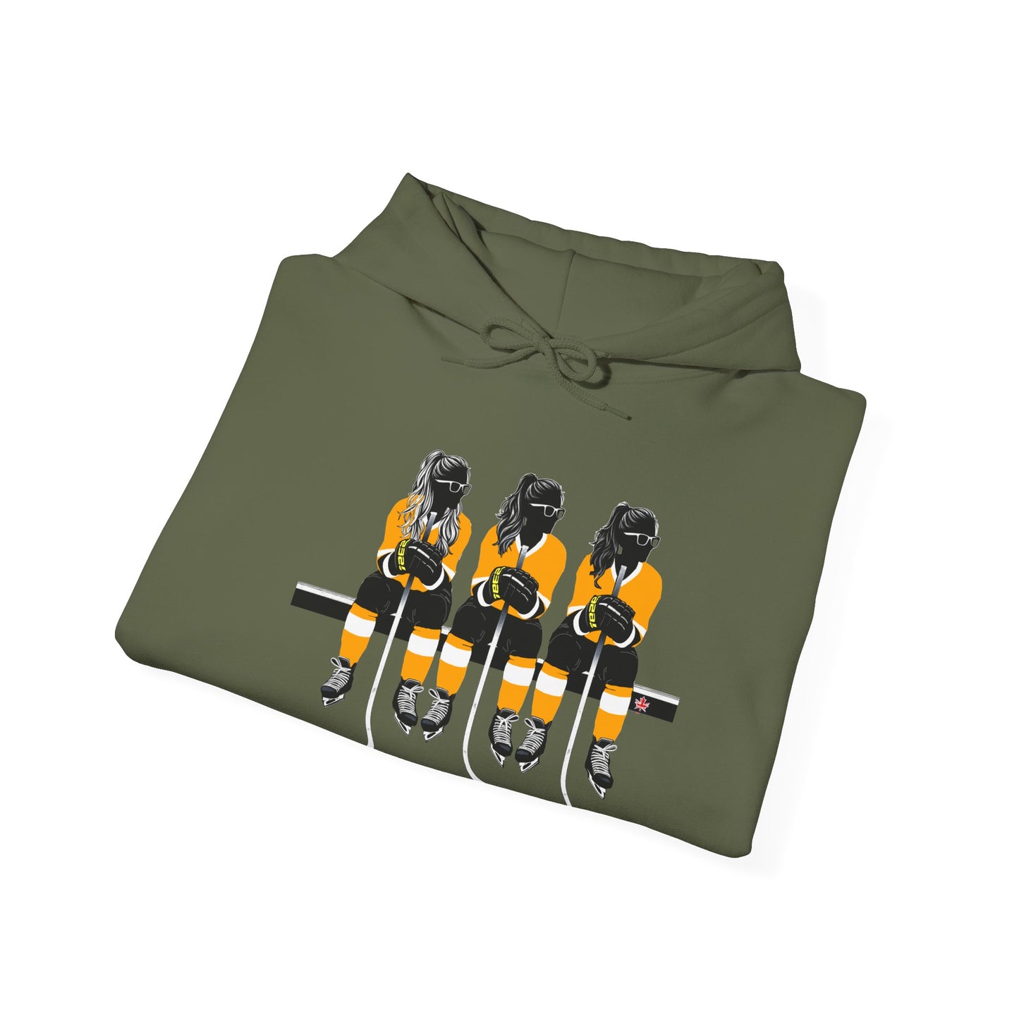 Power Females Yellow design -Unisex Heavy Blend™ Hooded Sweatshirt