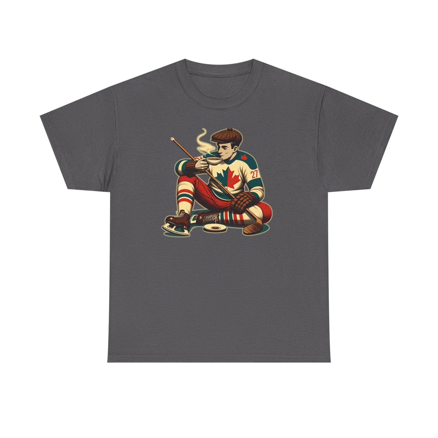 27 and Tea- Heavy Cotton T-Shirt with retro graphic - BritBoyDesigns