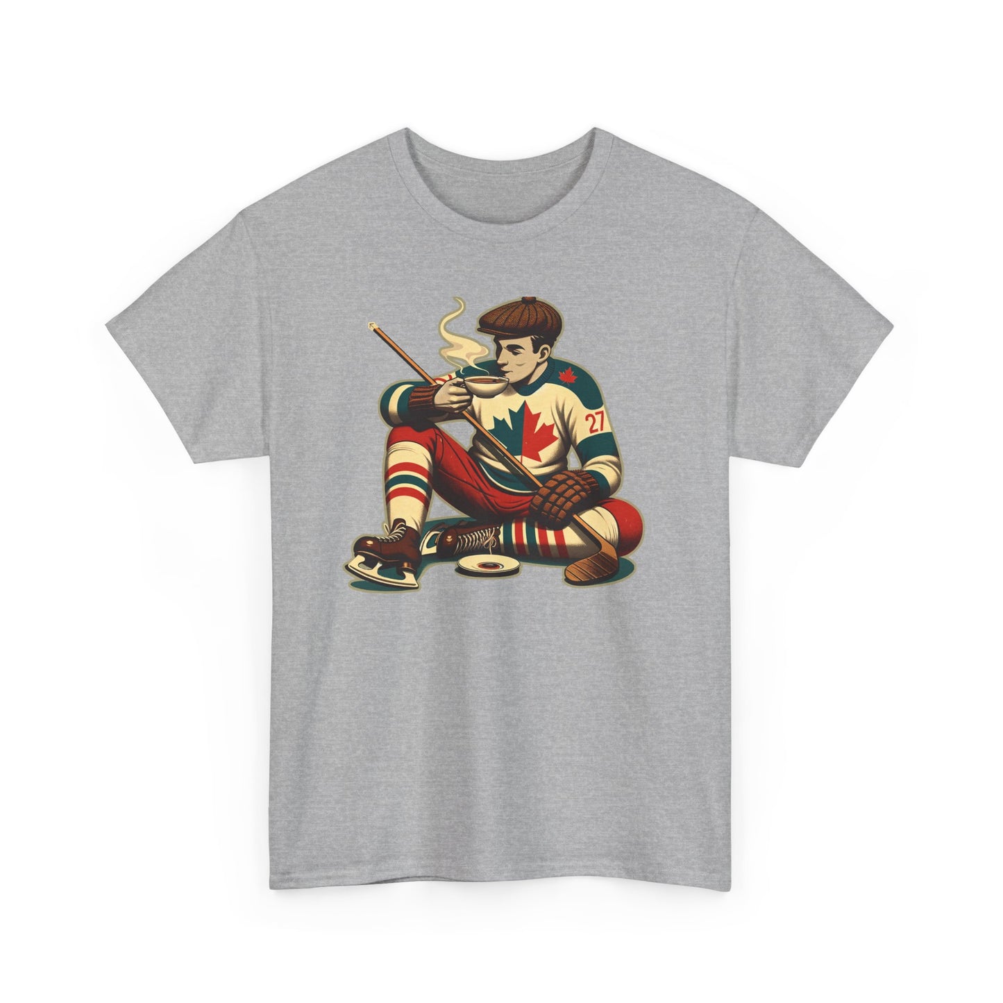 27 and Tea- Heavy Cotton T-Shirt with retro graphic - BritBoyDesigns