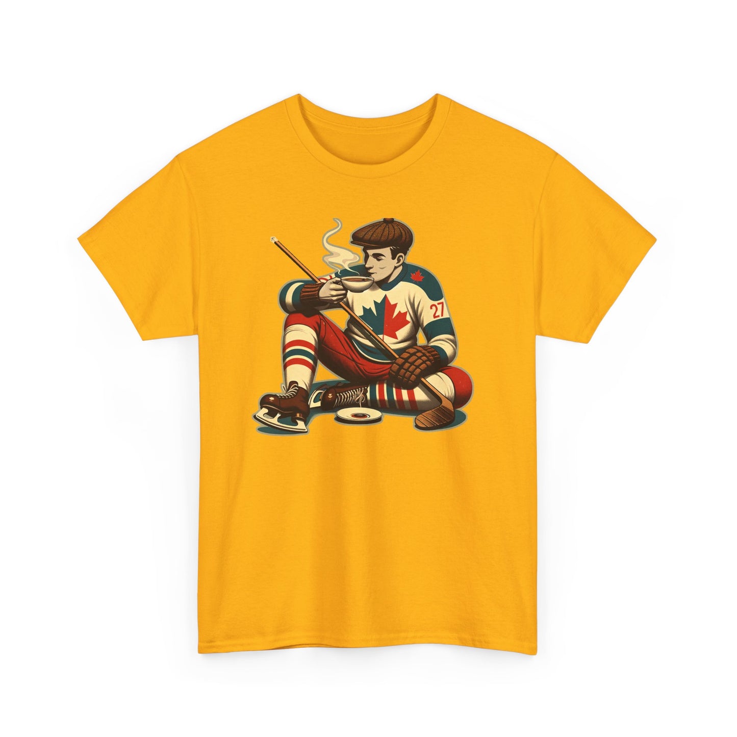 27 and Tea- Heavy Cotton T-Shirt with retro graphic - BritBoyDesigns