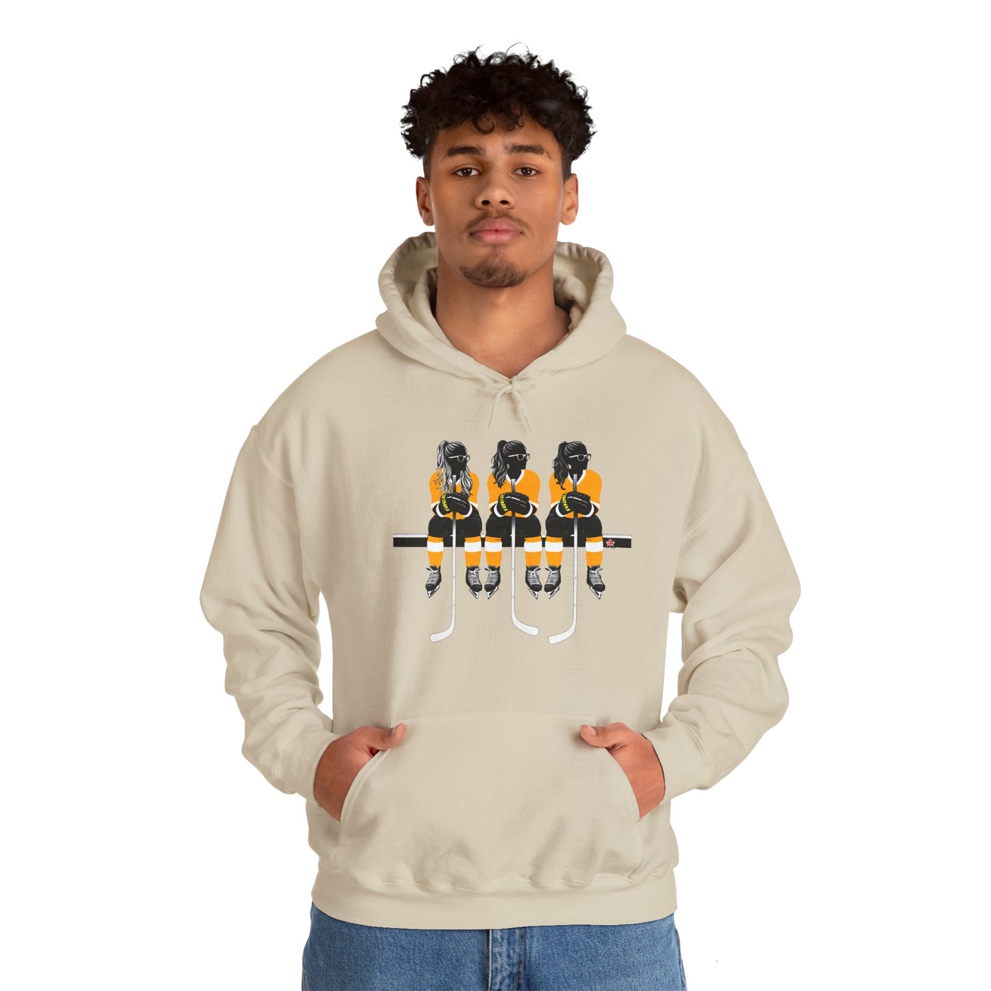 Power Females Yellow design -Unisex Heavy Blend™ Hooded Sweatshirt