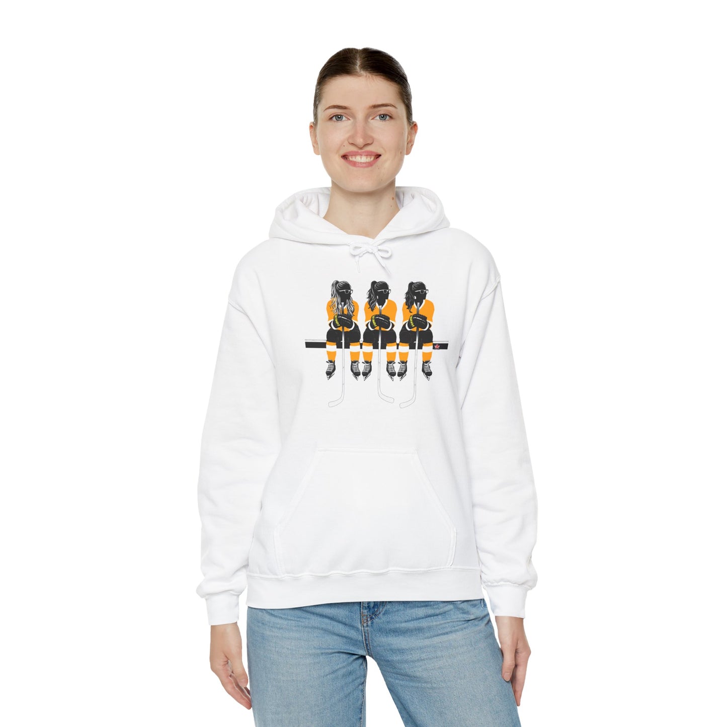Power Females Yellow design -Unisex Heavy Blend™ Hooded Sweatshirt