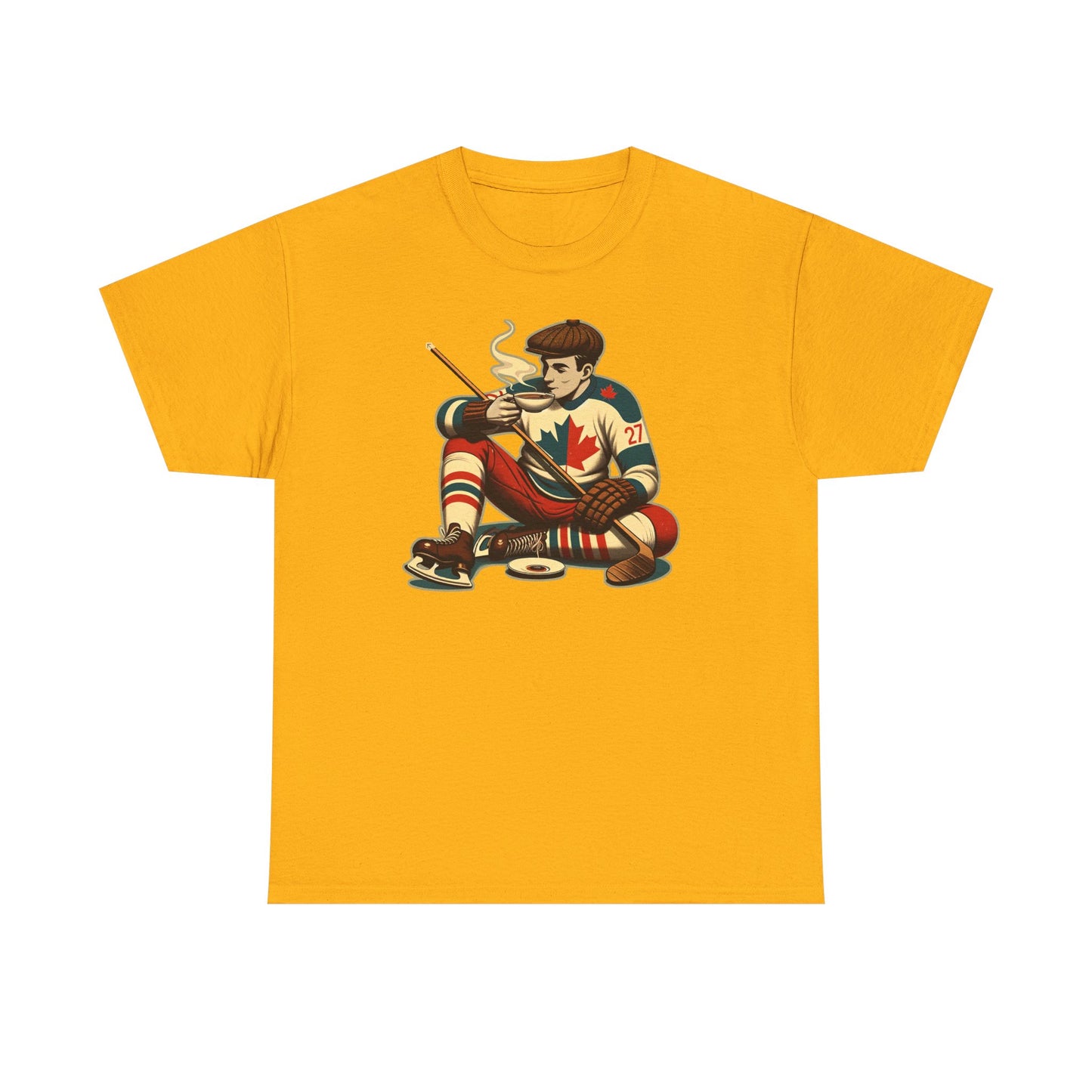 27 and Tea- Heavy Cotton T-Shirt with retro graphic - BritBoyDesigns