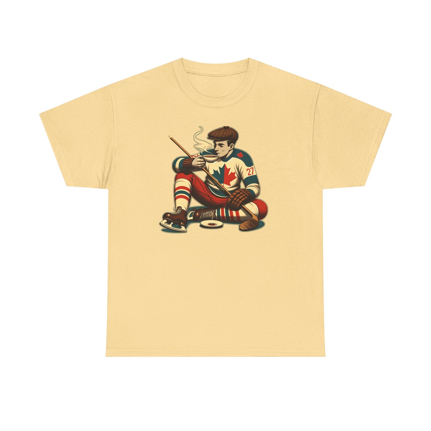 27 and Tea- Heavy Cotton T-Shirt with retro graphic - BritBoyDesigns