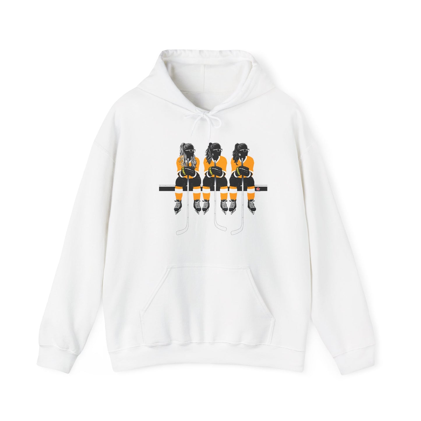 Power Females Yellow design -Unisex Heavy Blend™ Hooded Sweatshirt