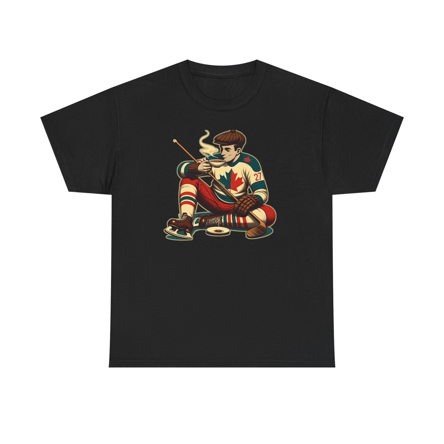 27 and Tea- Heavy Cotton T-Shirt with retro graphic - BritBoyDesigns