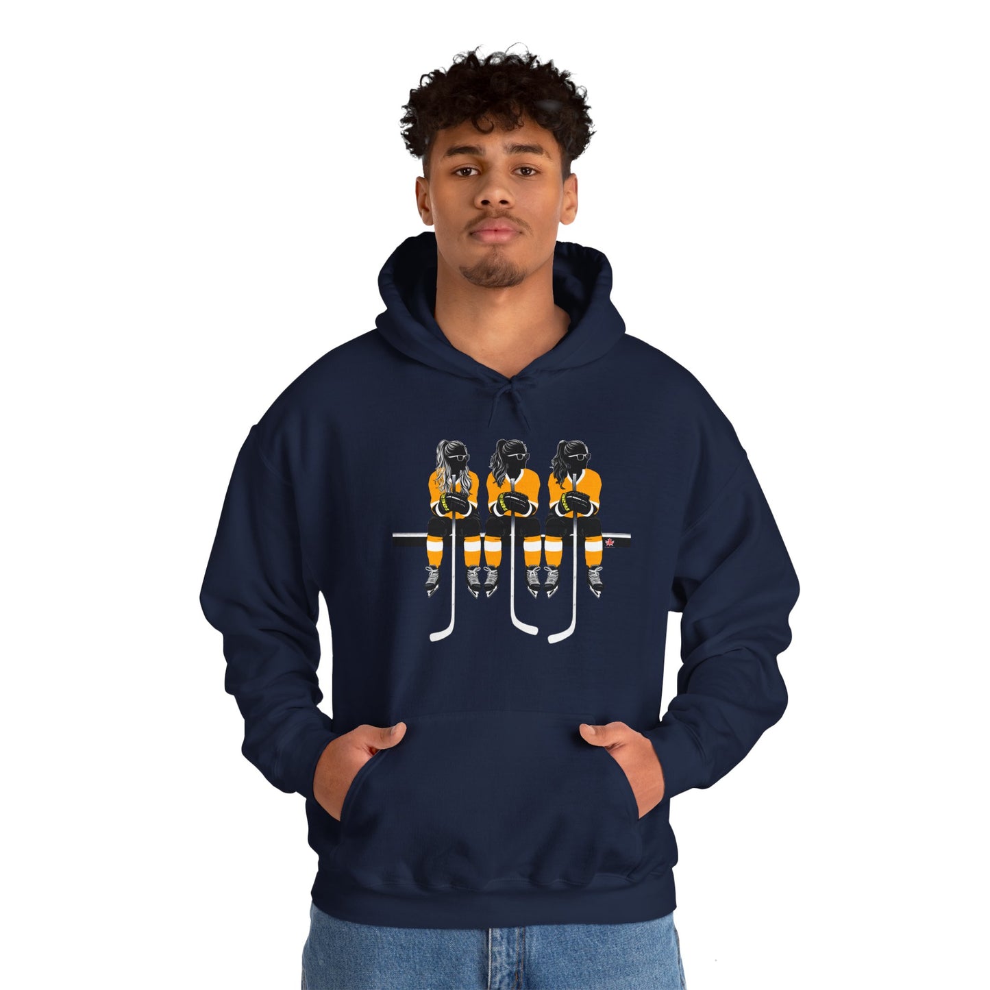 Power Females Yellow design -Unisex Heavy Blend™ Hooded Sweatshirt