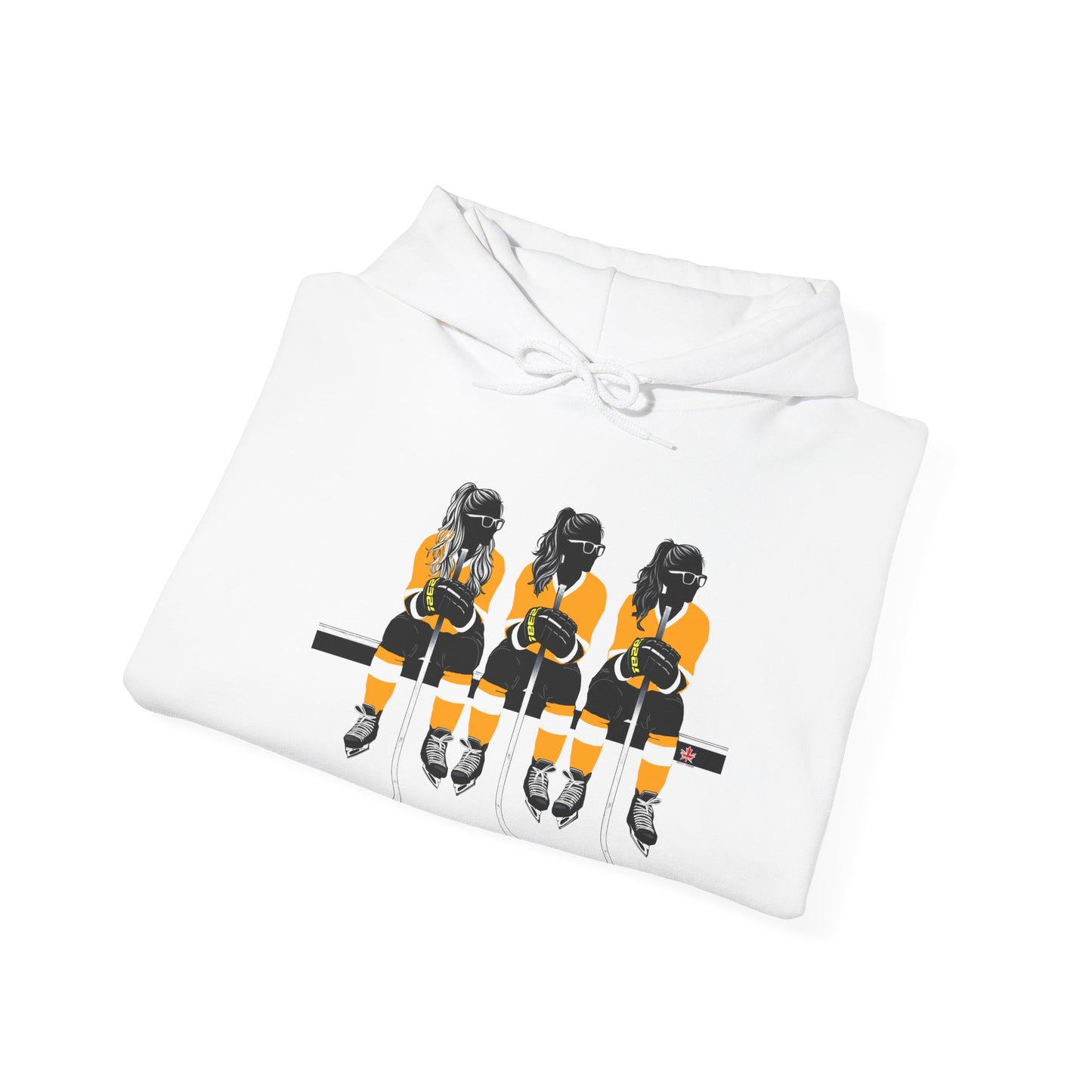 Power Females Yellow design -Unisex Heavy Blend™ Hooded Sweatshirt