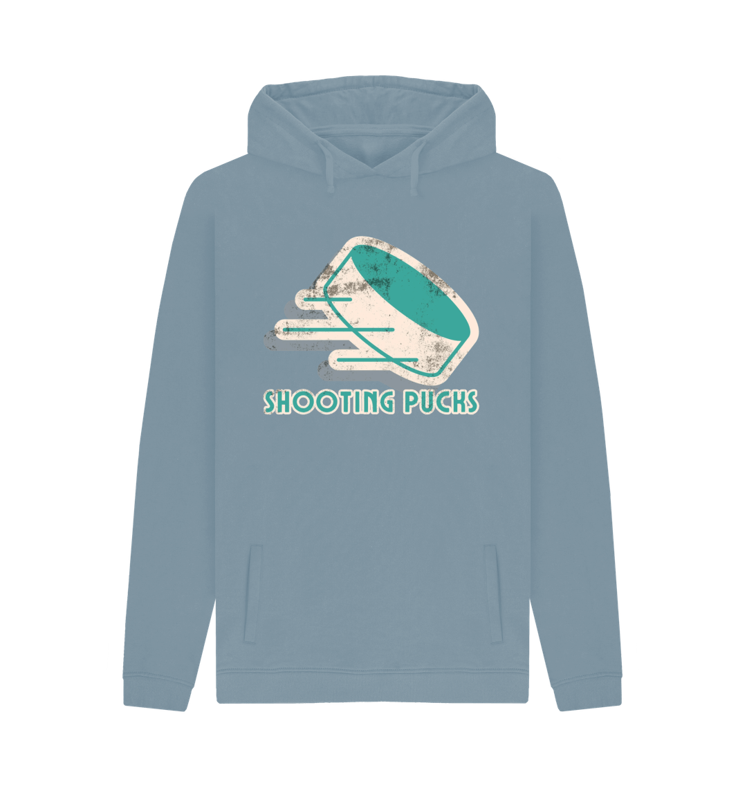 Stone Blue Printed Hoody Front