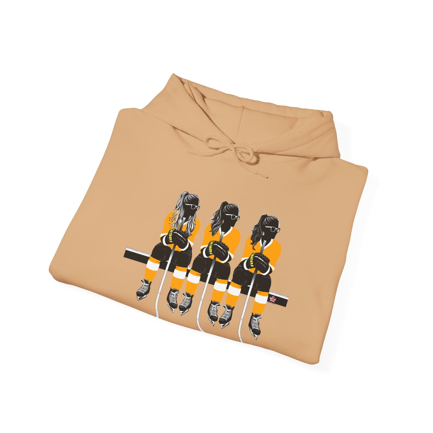 Power Females Yellow design -Unisex Heavy Blend™ Hooded Sweatshirt