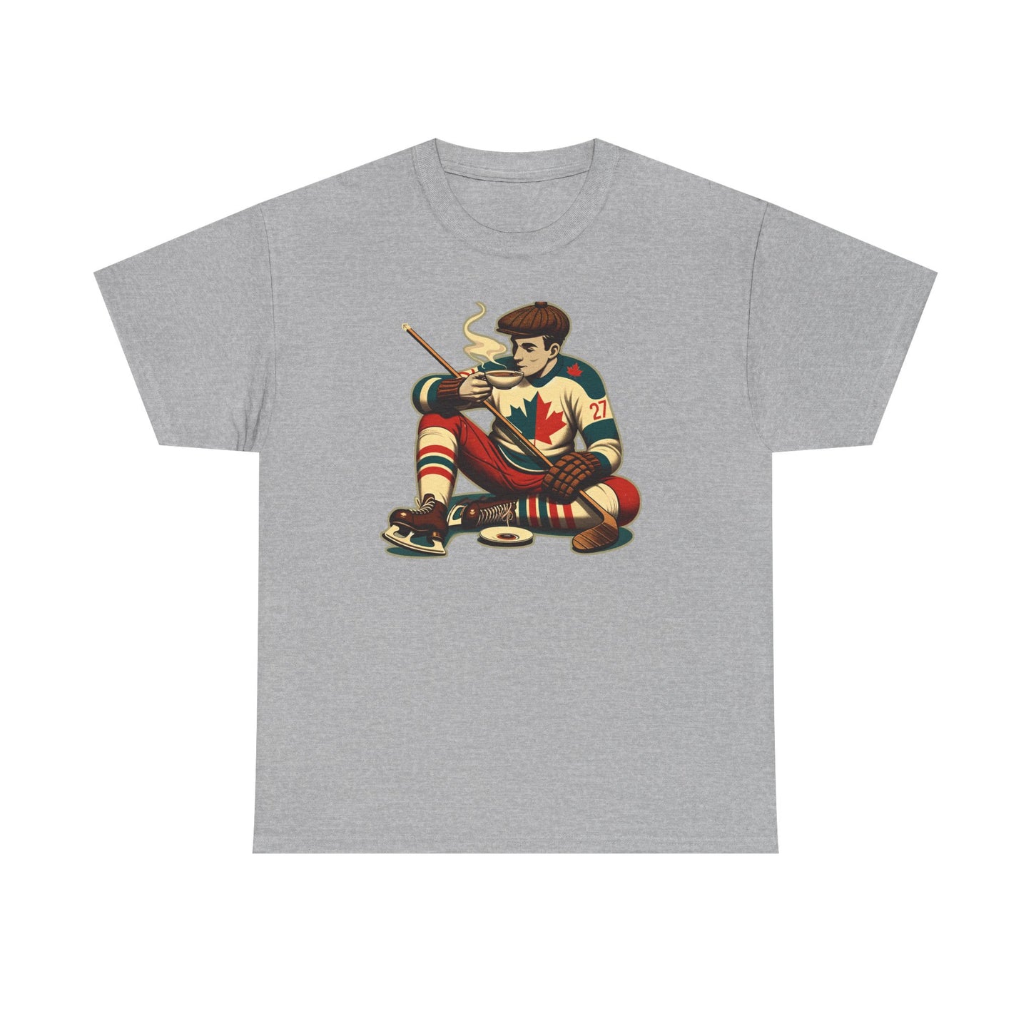 27 and Tea- Heavy Cotton T-Shirt with retro graphic - BritBoyDesigns