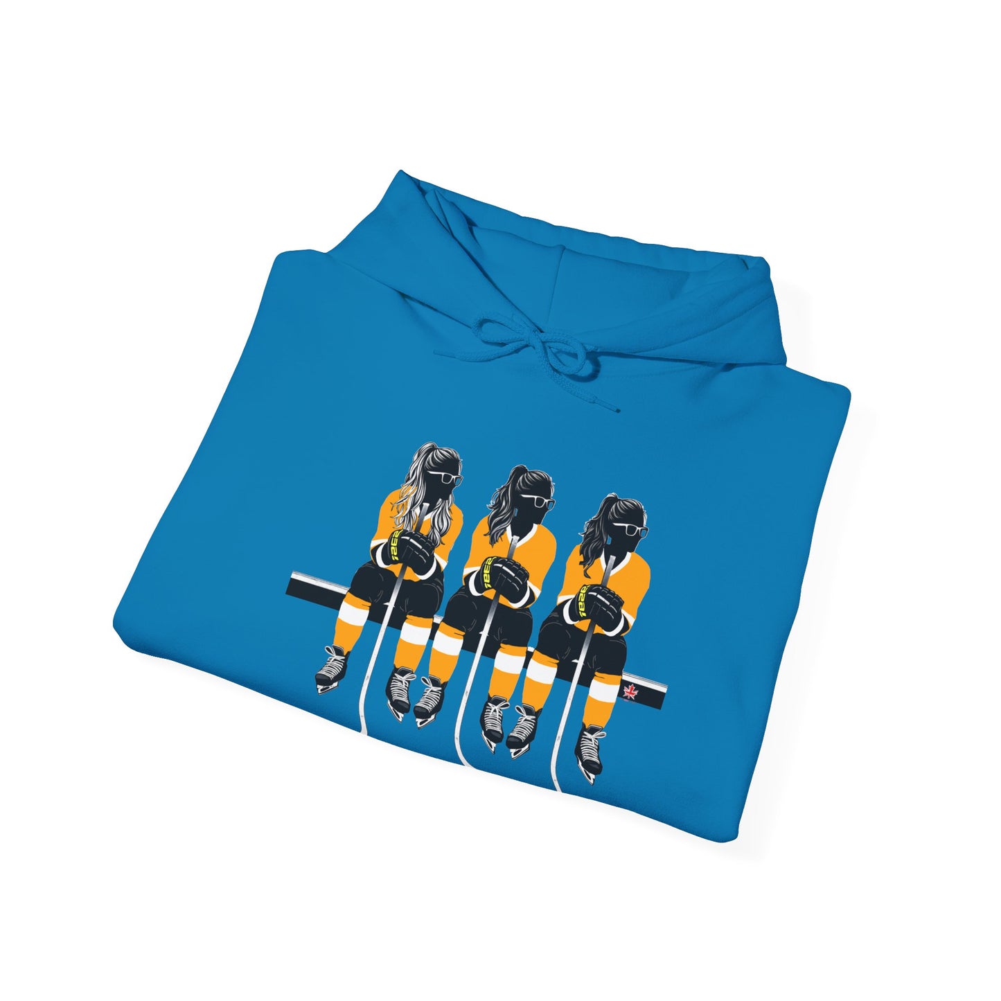 Power Females Yellow design -Unisex Heavy Blend™ Hooded Sweatshirt