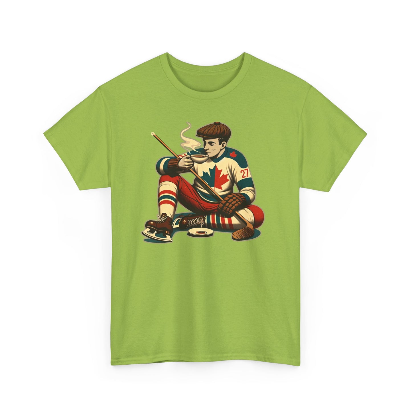 27 and Tea- Heavy Cotton T-Shirt with retro graphic - BritBoyDesigns