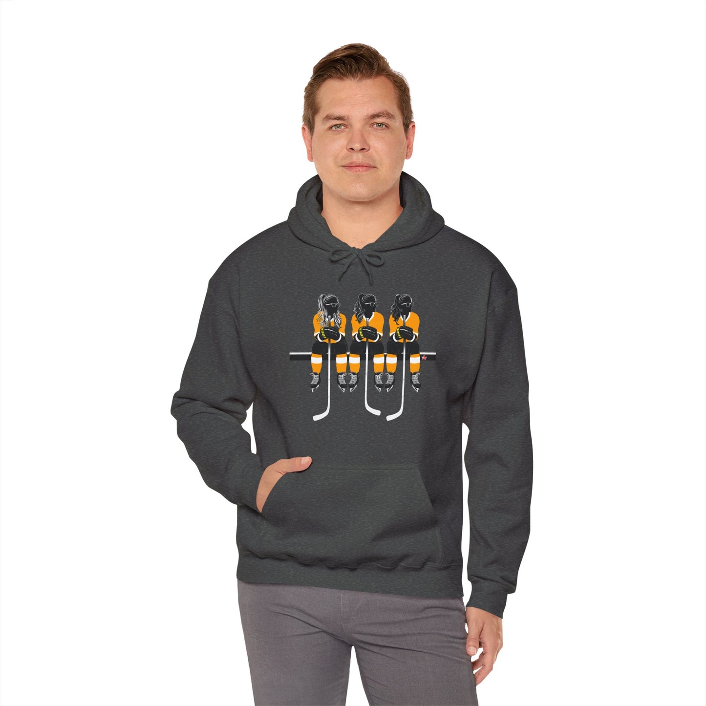 Power Females Yellow design -Unisex Heavy Blend™ Hooded Sweatshirt
