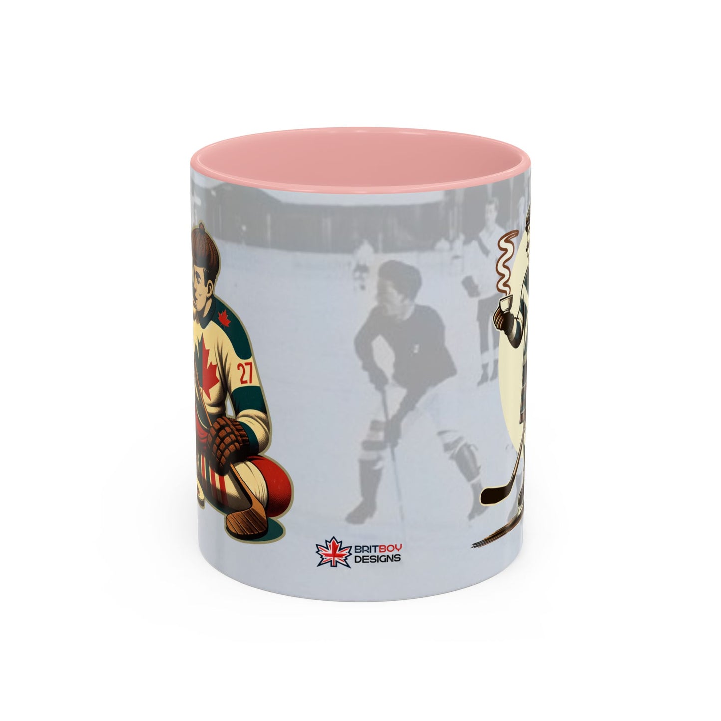 Vintage Hockey Coffee Mug - Canada and Scotland United - BritBoyDesigns