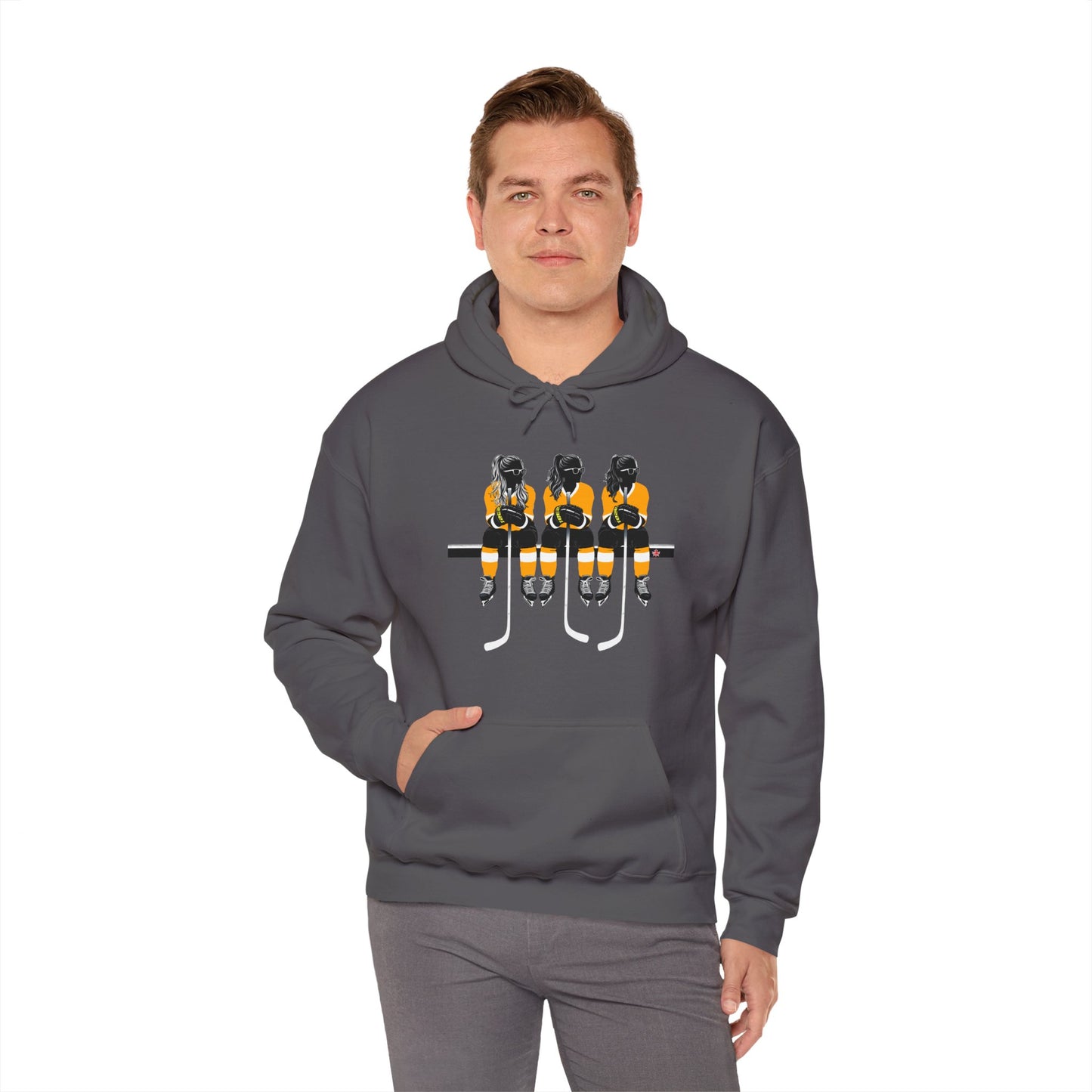 Power Females Yellow design -Unisex Heavy Blend™ Hooded Sweatshirt