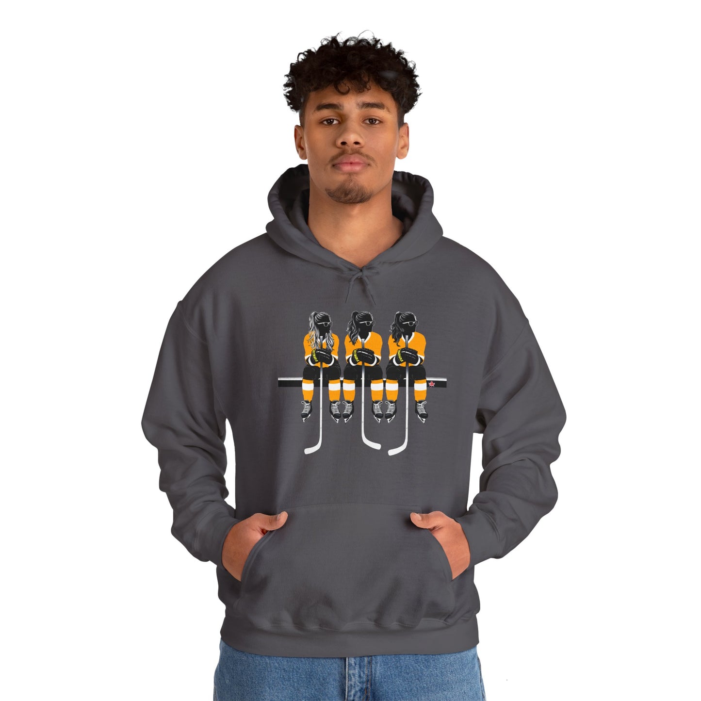 Power Females Yellow design -Unisex Heavy Blend™ Hooded Sweatshirt