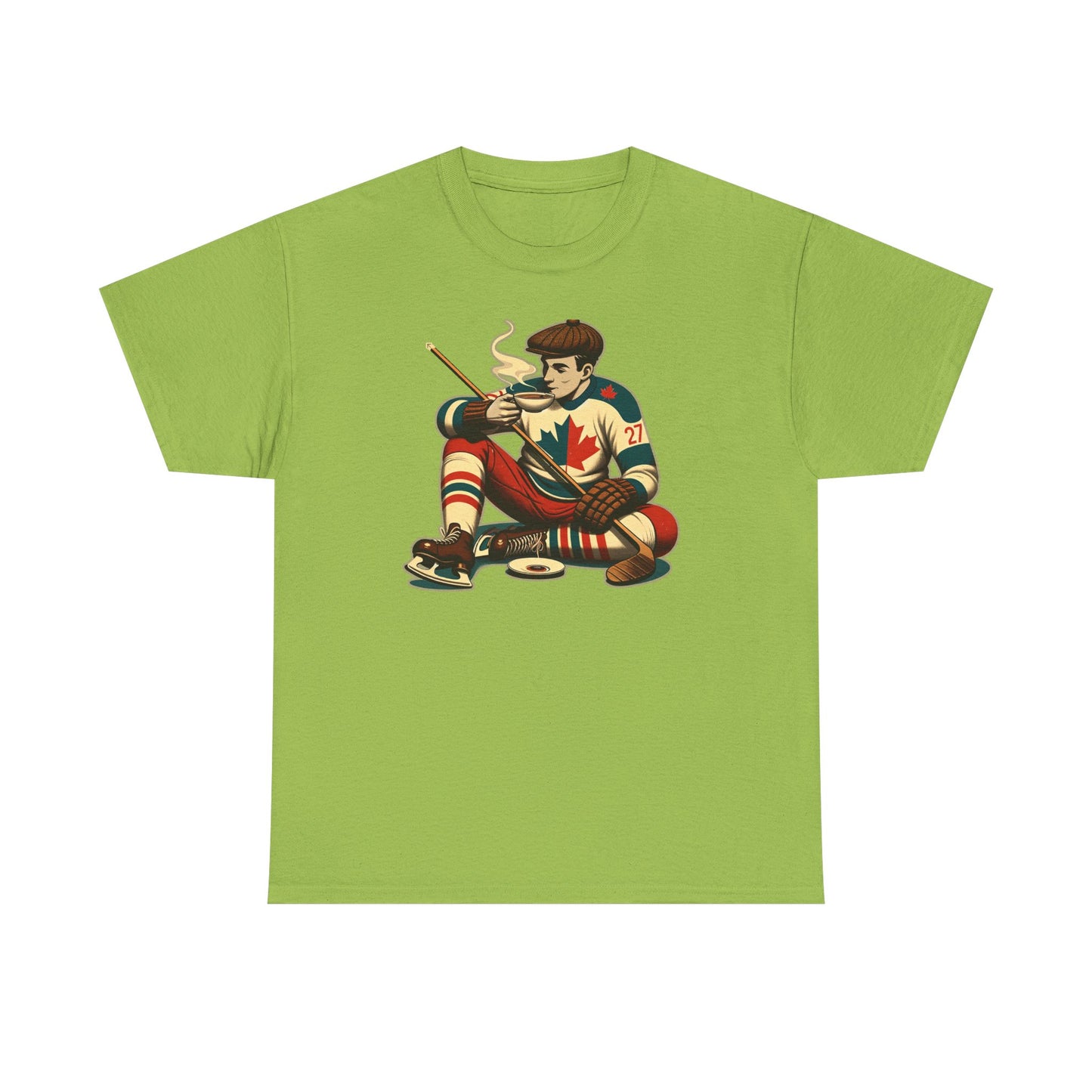 27 and Tea- Heavy Cotton T-Shirt with retro graphic - BritBoyDesigns