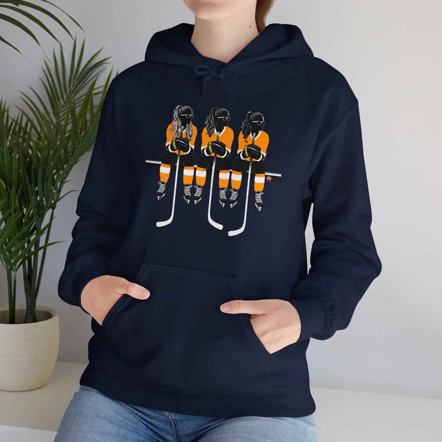 Power Females Yellow design -Unisex Heavy Blend™ Hooded Sweatshirt