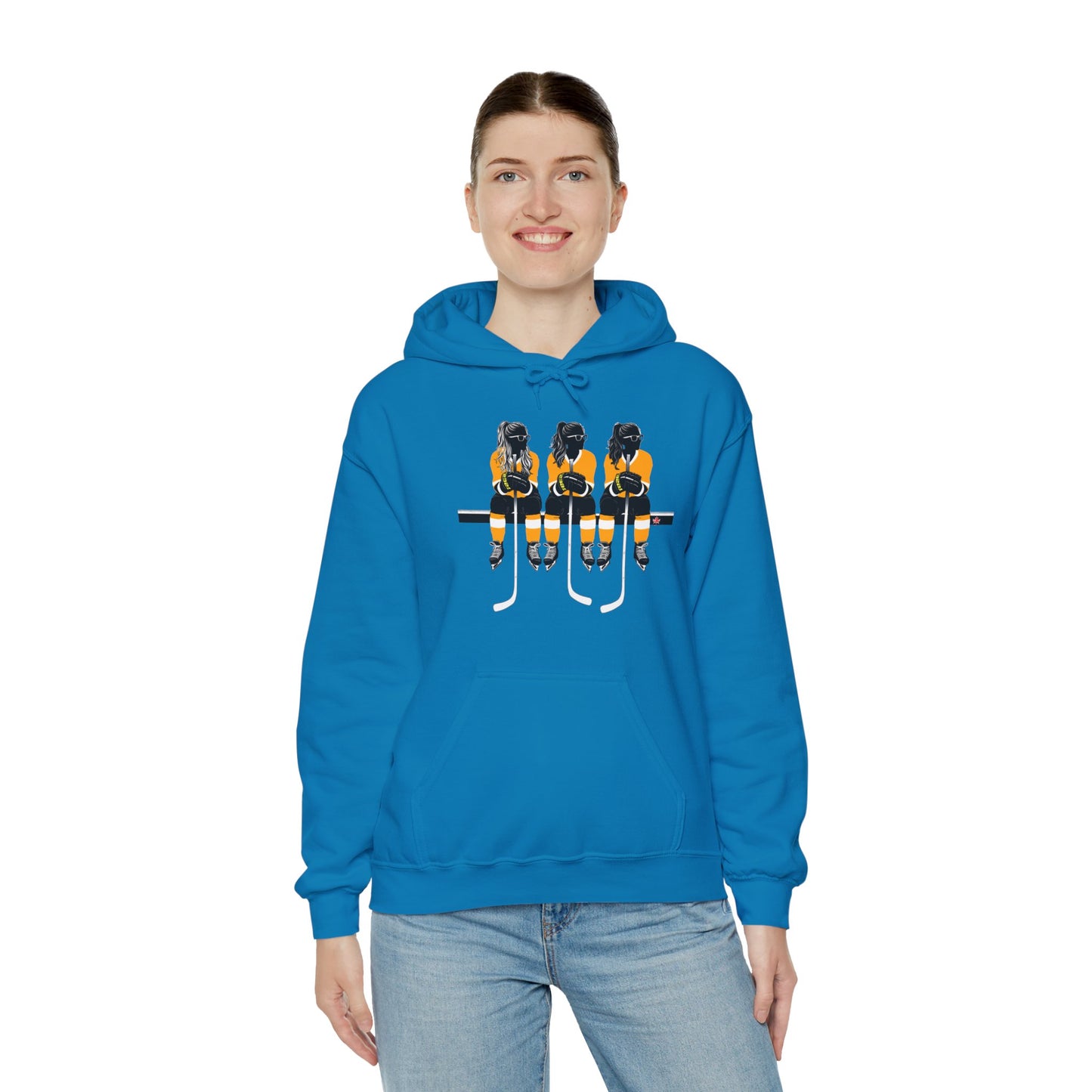 Power Females Yellow design -Unisex Heavy Blend™ Hooded Sweatshirt