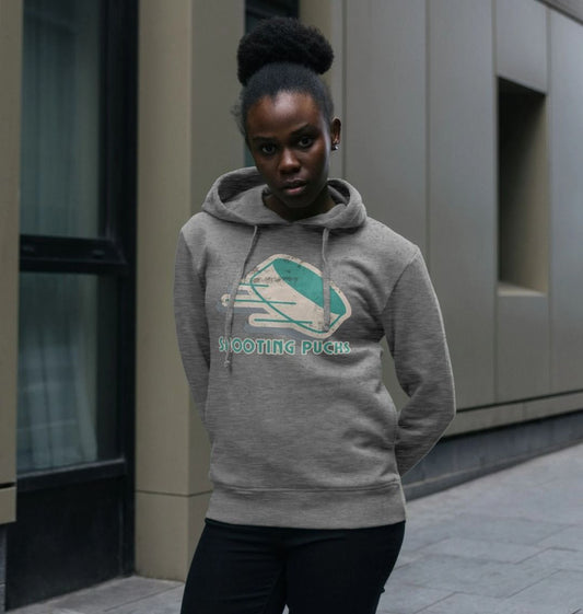 Shooting Puck Women's Relaxed Fit 'Grunge' Hoodie - BritBoyDesigns