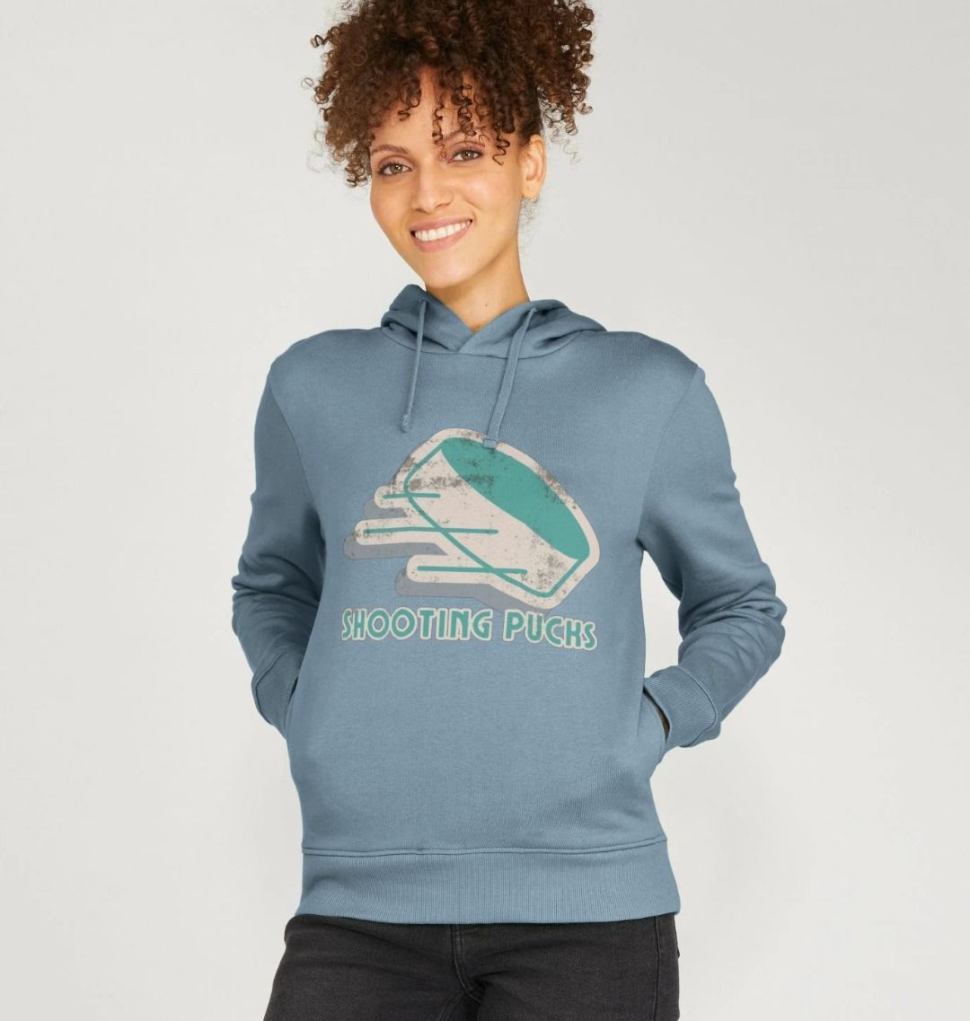 Shooting Puck Women's Relaxed Fit 'Grunge' Hoodie - BritBoyDesigns