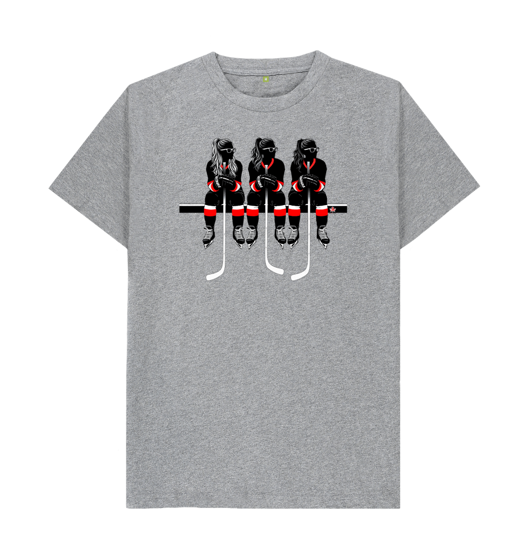 Athletic Grey Red-White Bench Unisex t-shirt