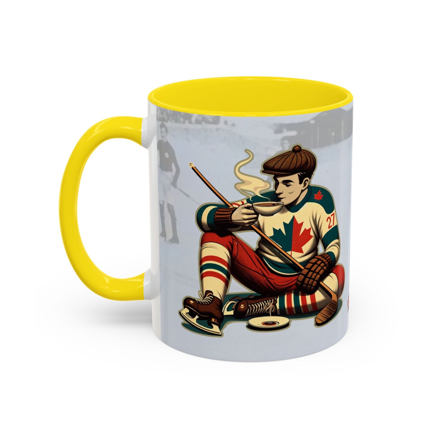 Vintage Hockey Coffee Mug - Canada and Scotland United - BritBoyDesigns