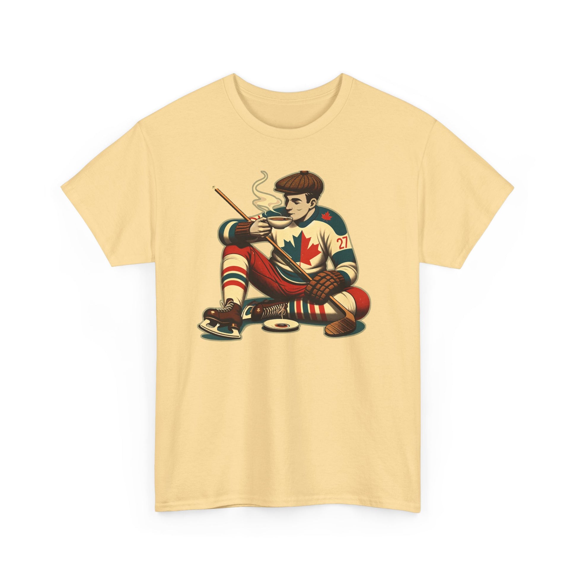 27 and Tea- Heavy Cotton T-Shirt with retro graphic - BritBoyDesigns