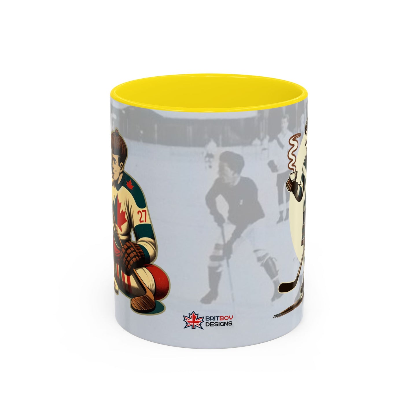 Vintage Hockey Coffee Mug - Canada and Scotland United - BritBoyDesigns
