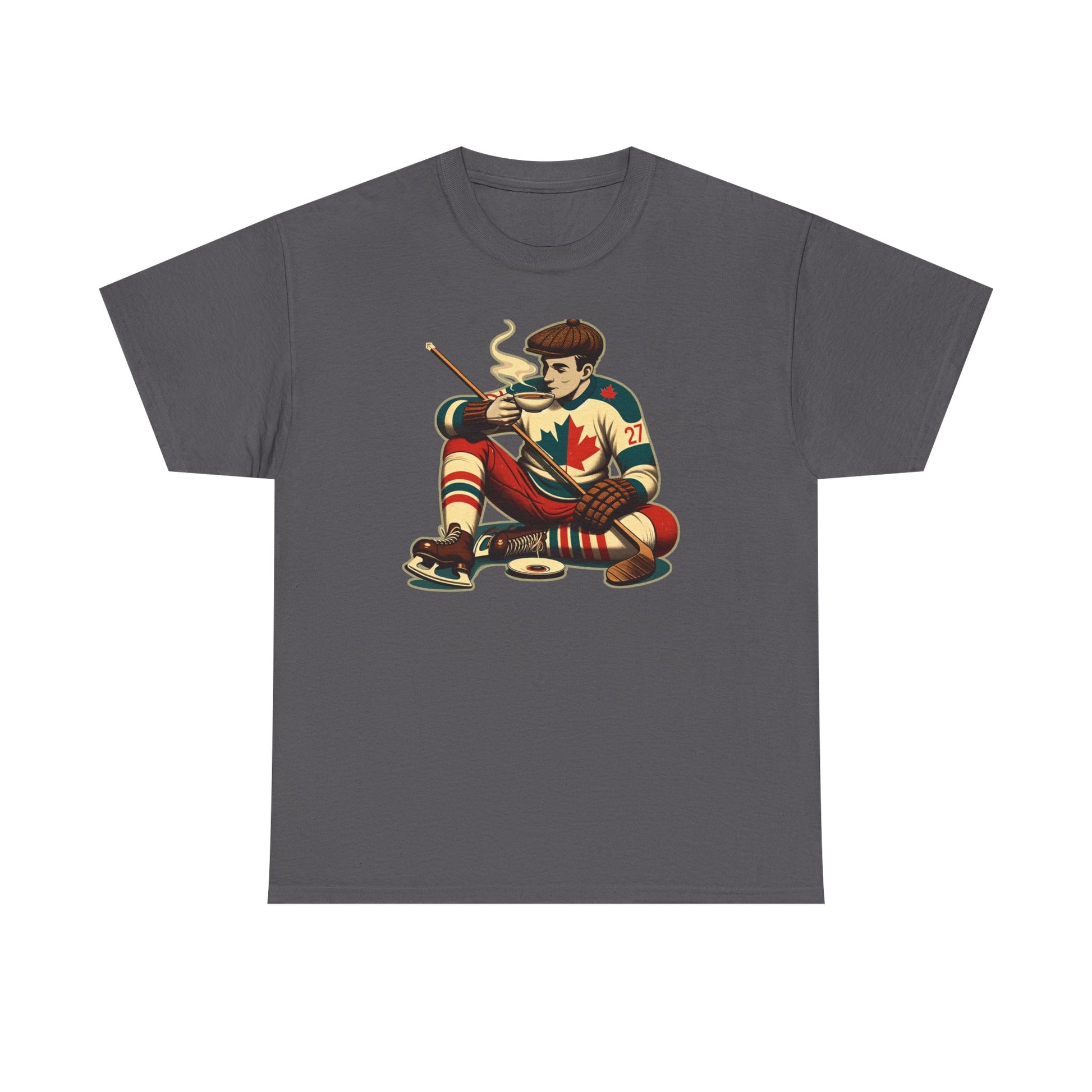27 and Tea- Heavy Cotton T-Shirt with retro graphic - BritBoyDesigns