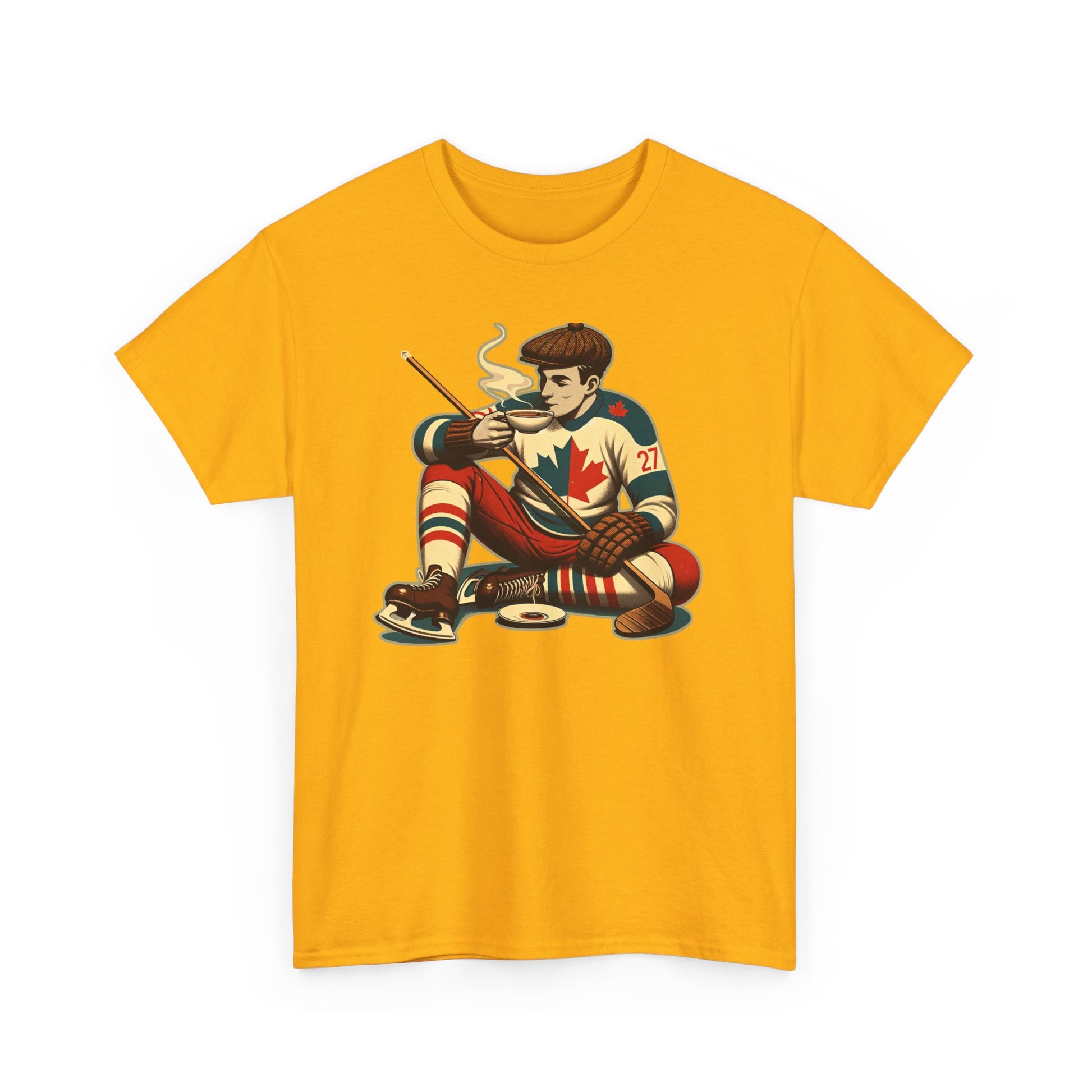 27 and Tea- Heavy Cotton T-Shirt with retro graphic - BritBoyDesigns