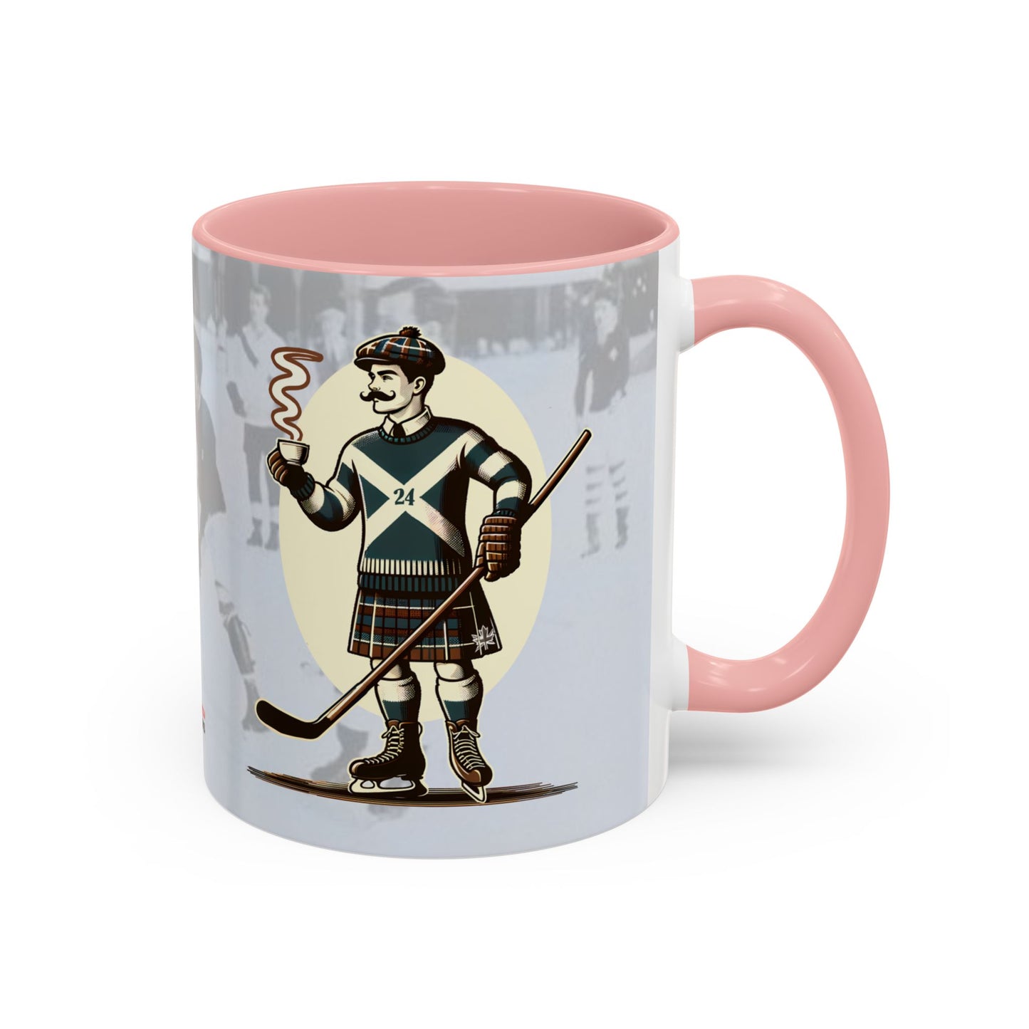 Vintage Hockey Coffee Mug - Canada and Scotland United - BritBoyDesigns
