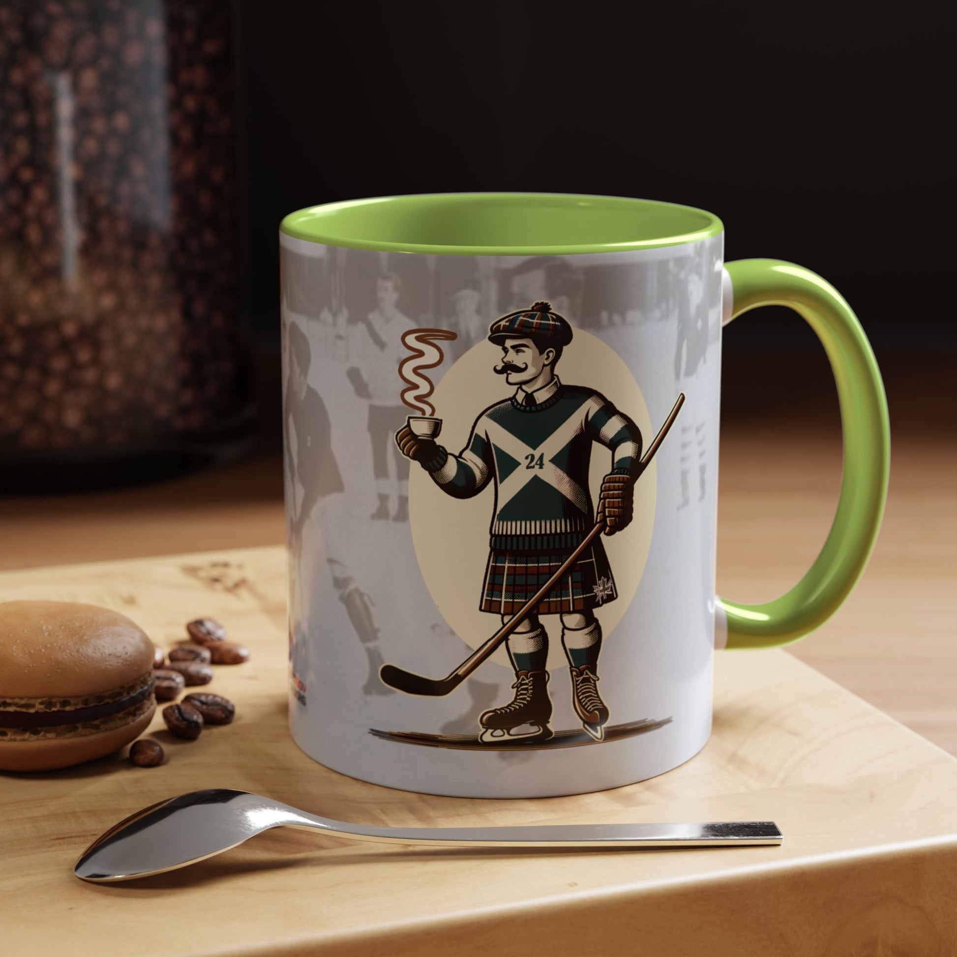 Vintage Hockey Coffee Mug - Canada and Scotland United - BritBoyDesigns