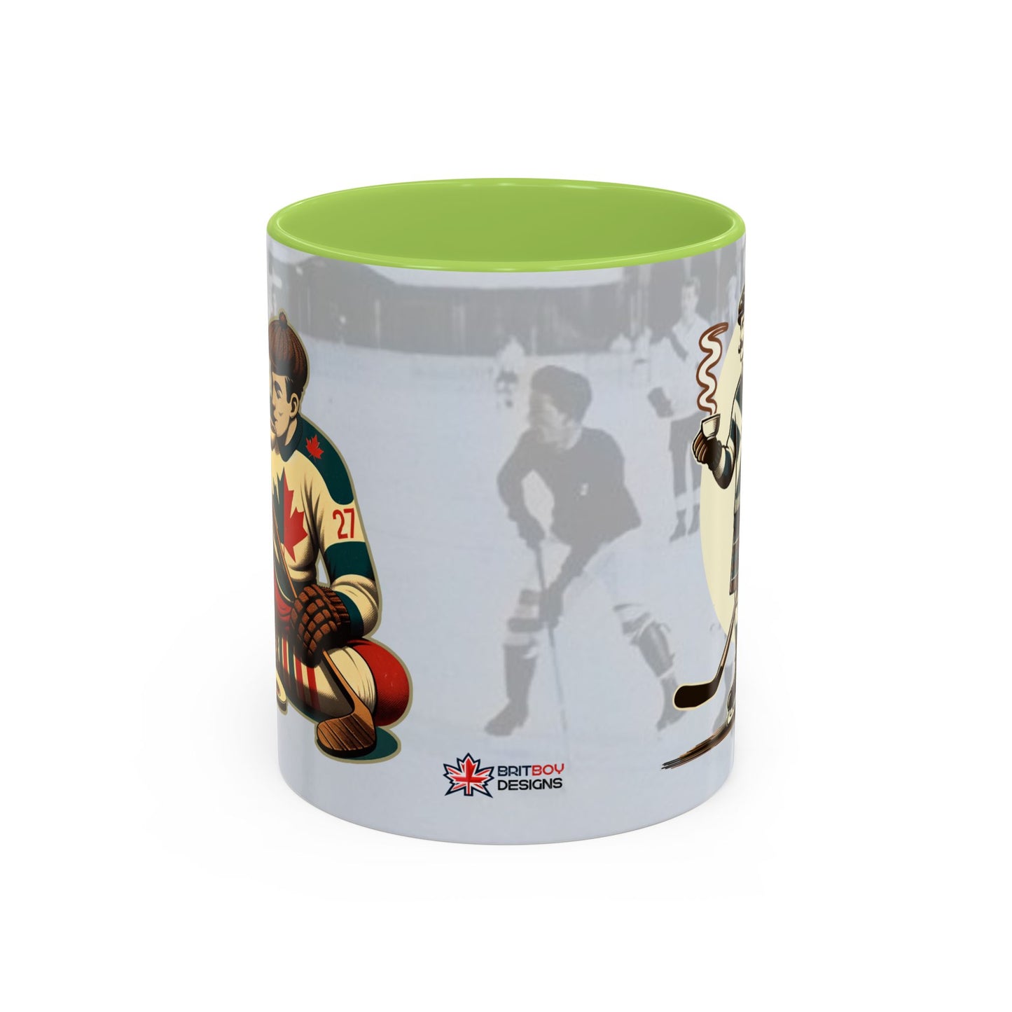 Vintage Hockey Coffee Mug - Canada and Scotland United - BritBoyDesigns