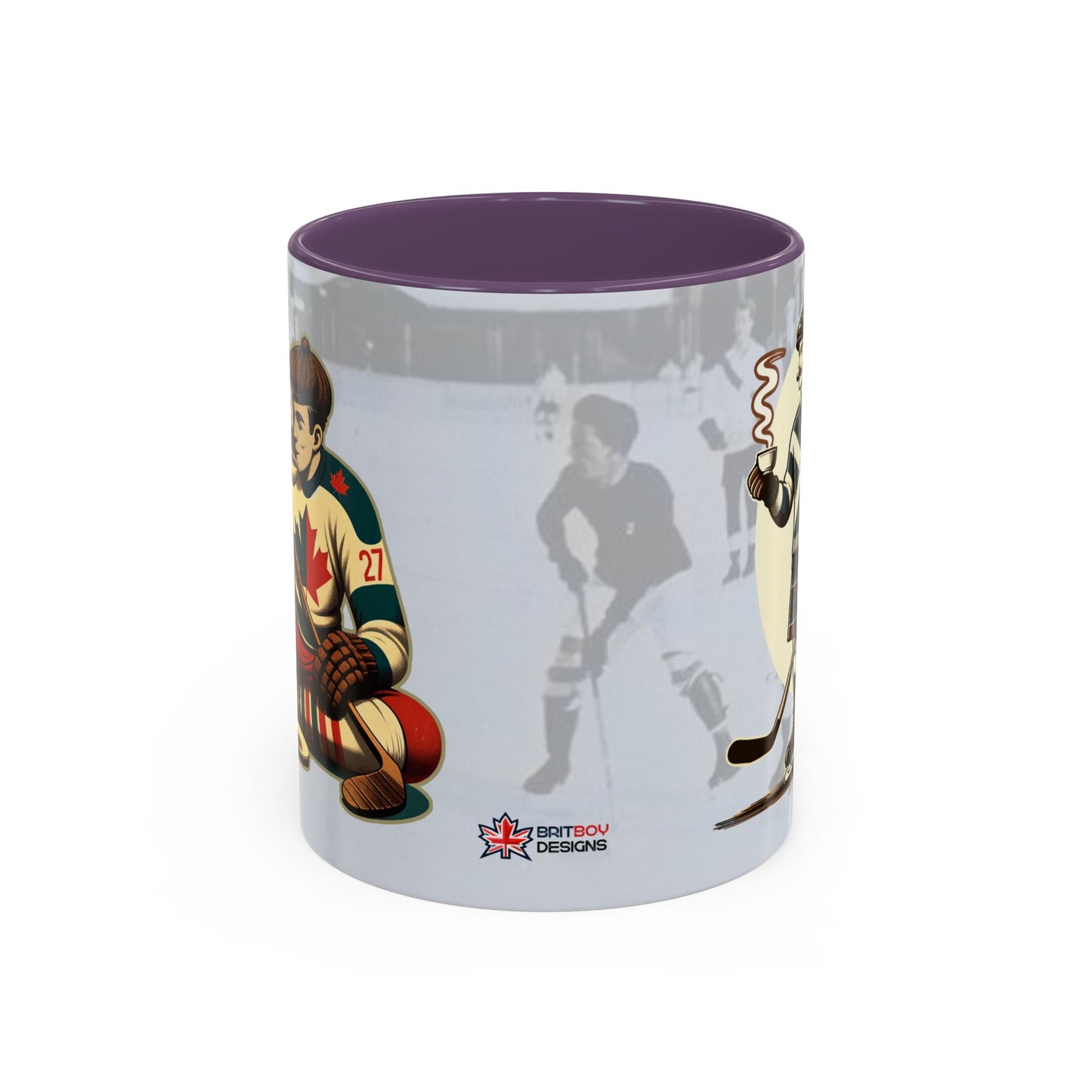 Vintage Hockey Coffee Mug - Canada and Scotland United - BritBoyDesigns