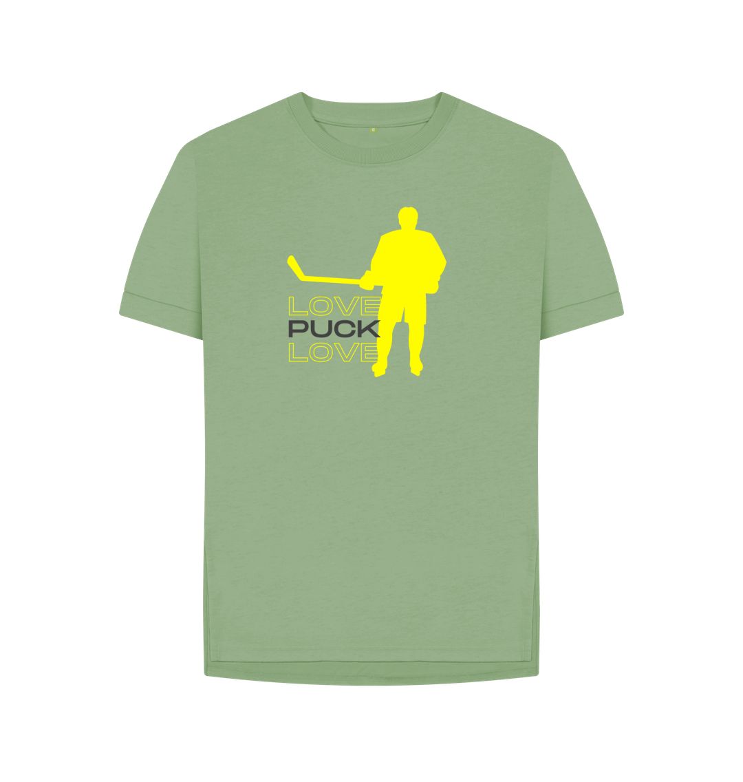 Sage Women Love Puck Love in Yellow