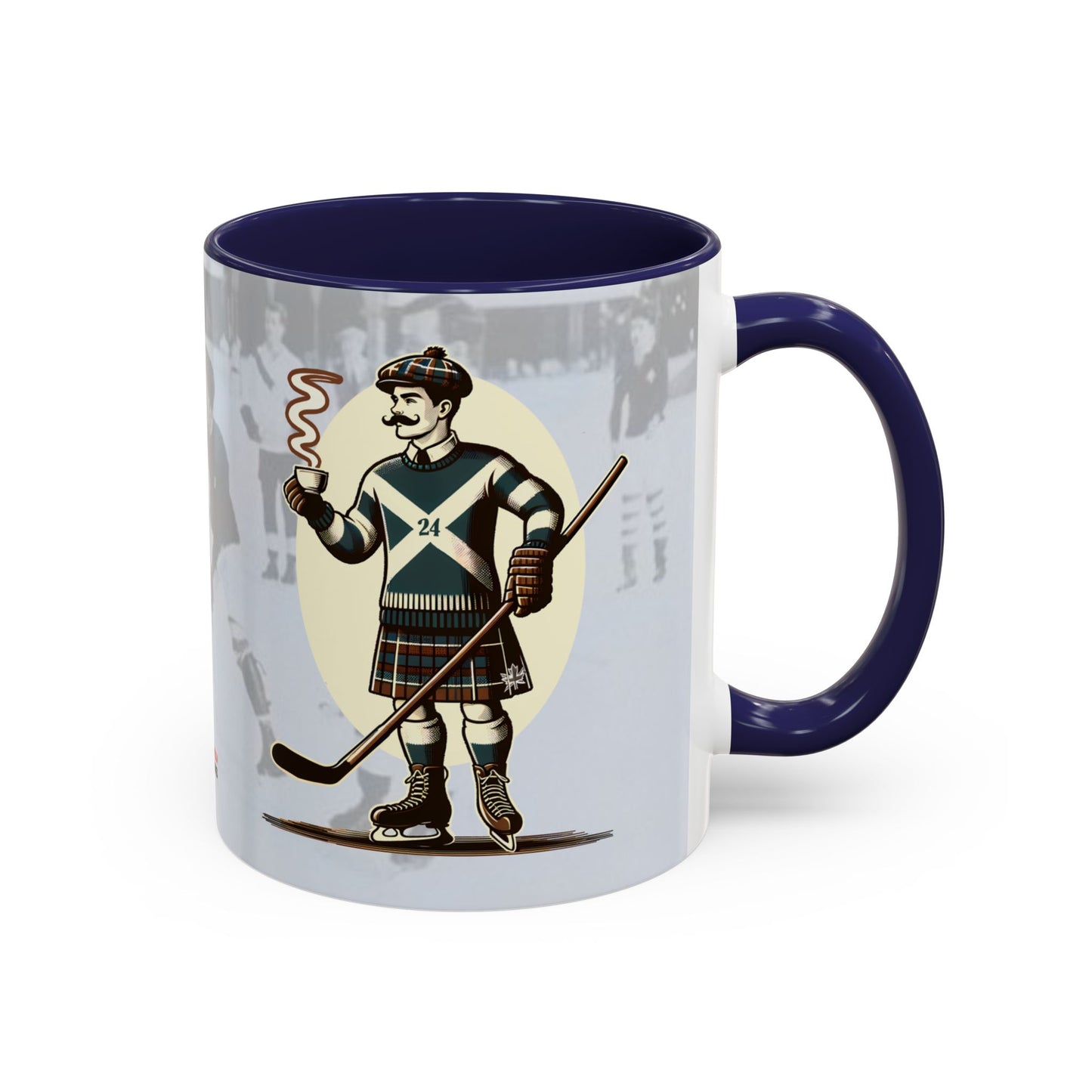 Vintage Hockey Coffee Mug - Canada and Scotland United - BritBoyDesigns