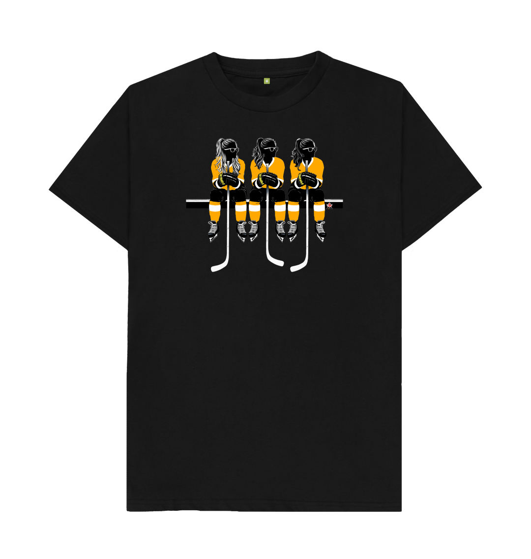 Black Benched Women Power- Yellow Shirt