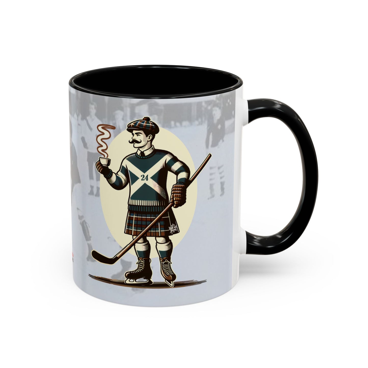 Vintage Hockey Coffee Mug - Canada and Scotland United - BritBoyDesigns