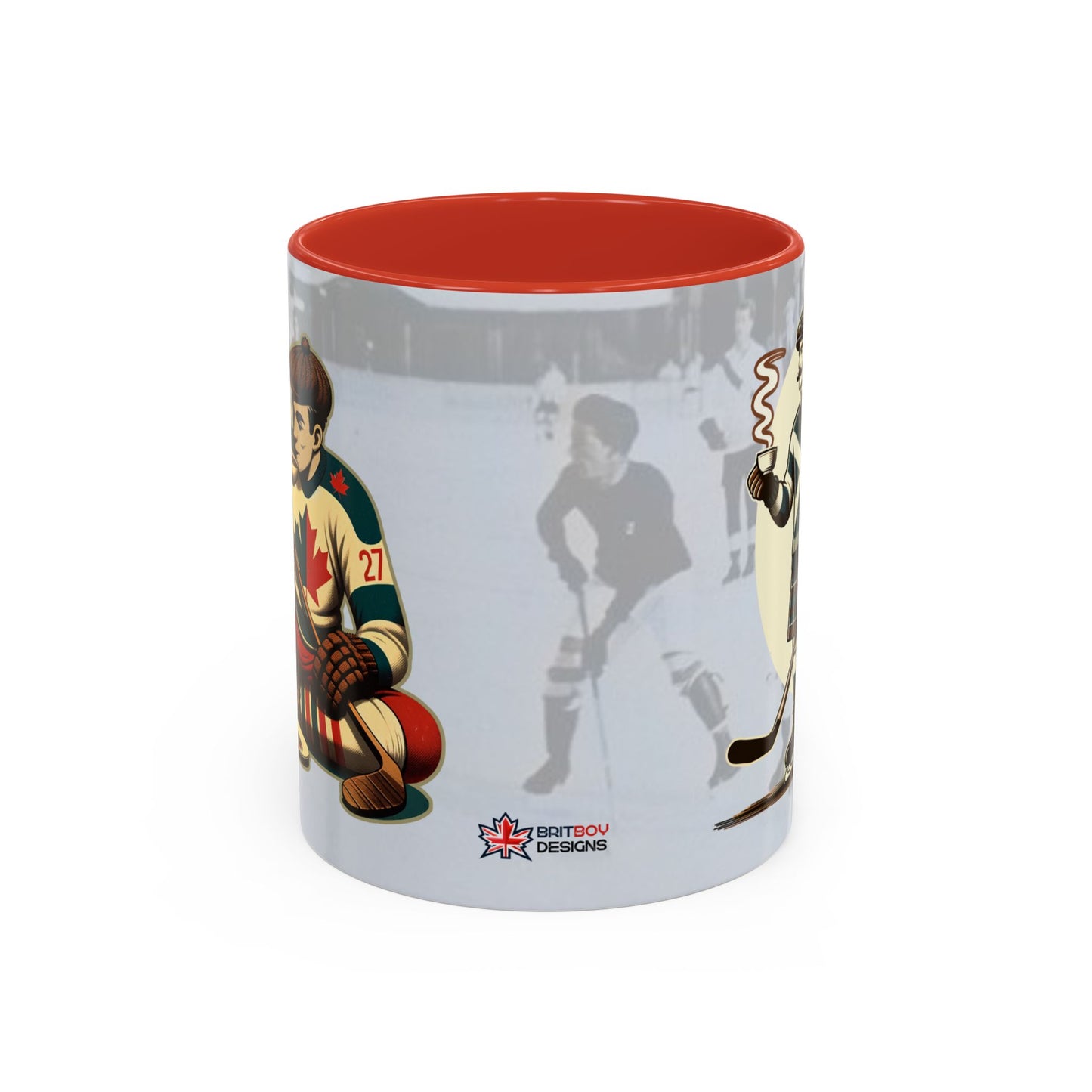 Vintage Hockey Coffee Mug - Canada and Scotland United - BritBoyDesigns